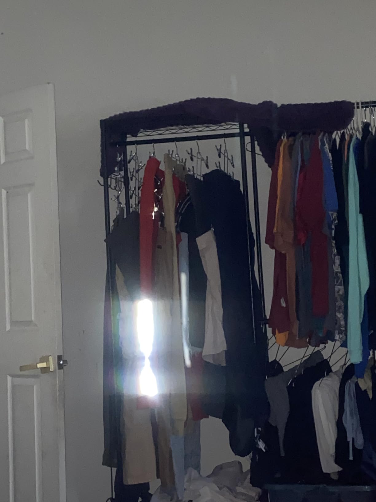 Pants Hangers with Clips,Space Saving Hanging Closet Organizer-6 Tiers Skirt Hangers with 360° Swivel Hook,Closet Organizer-Clothes Hangers- College Dorm Essentials Apartment Essentials-2 Pack customer photo 1