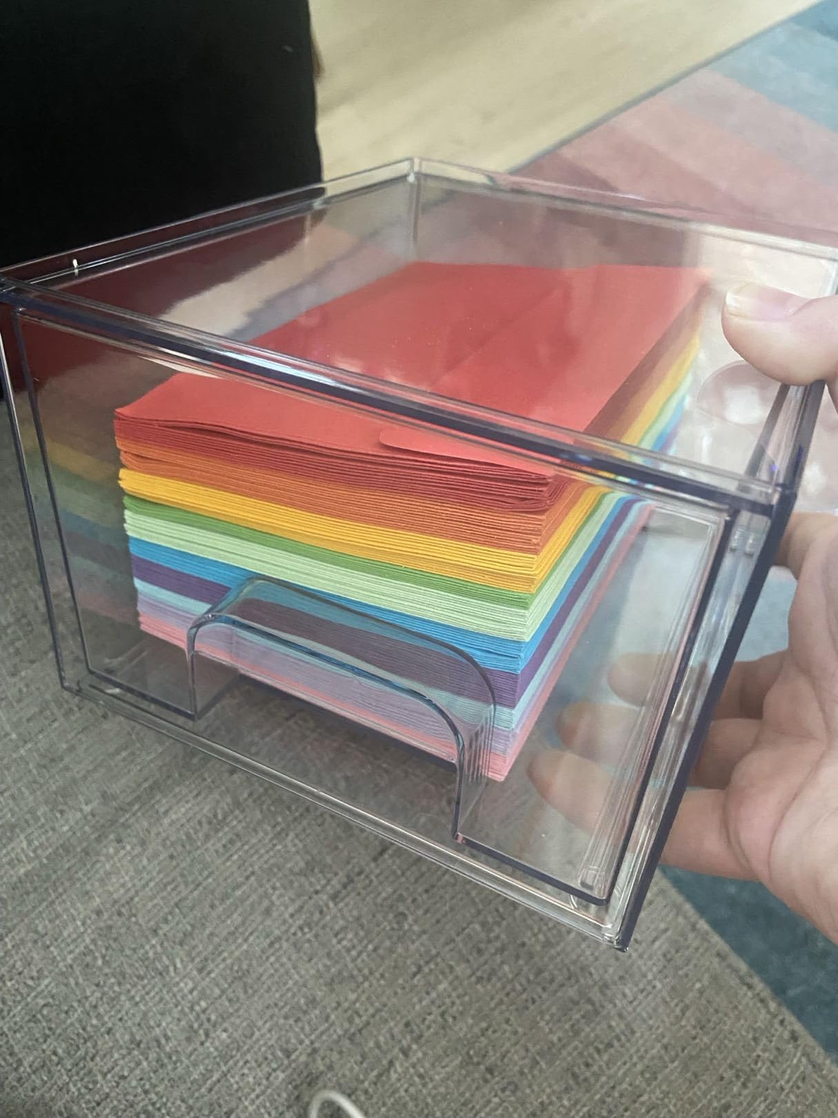 Vtopmart Clear Stackable Storage Drawers Set of 5, Plastic Organizer Bins customer photo 2