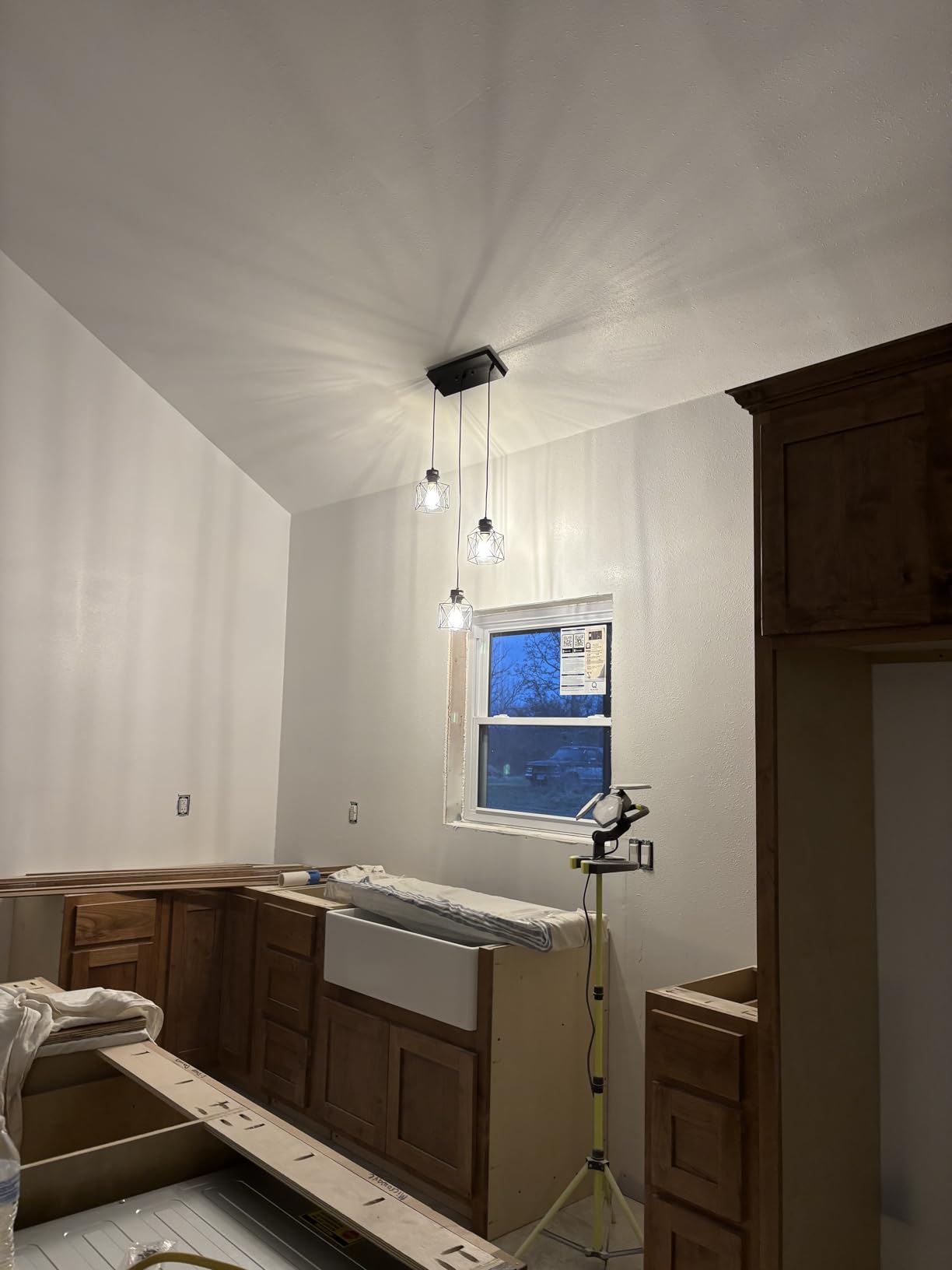 3-Light Pendant Lights, Black Hanging Light Fixture customer photo 2