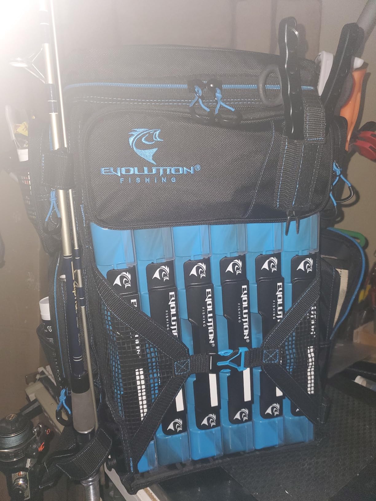 Evolution Fishing Drift Series Tackle Backpack, Outdoor Rucksack w/ 6 Fishing Tackle Trays, Heavy Duty customer photo 1