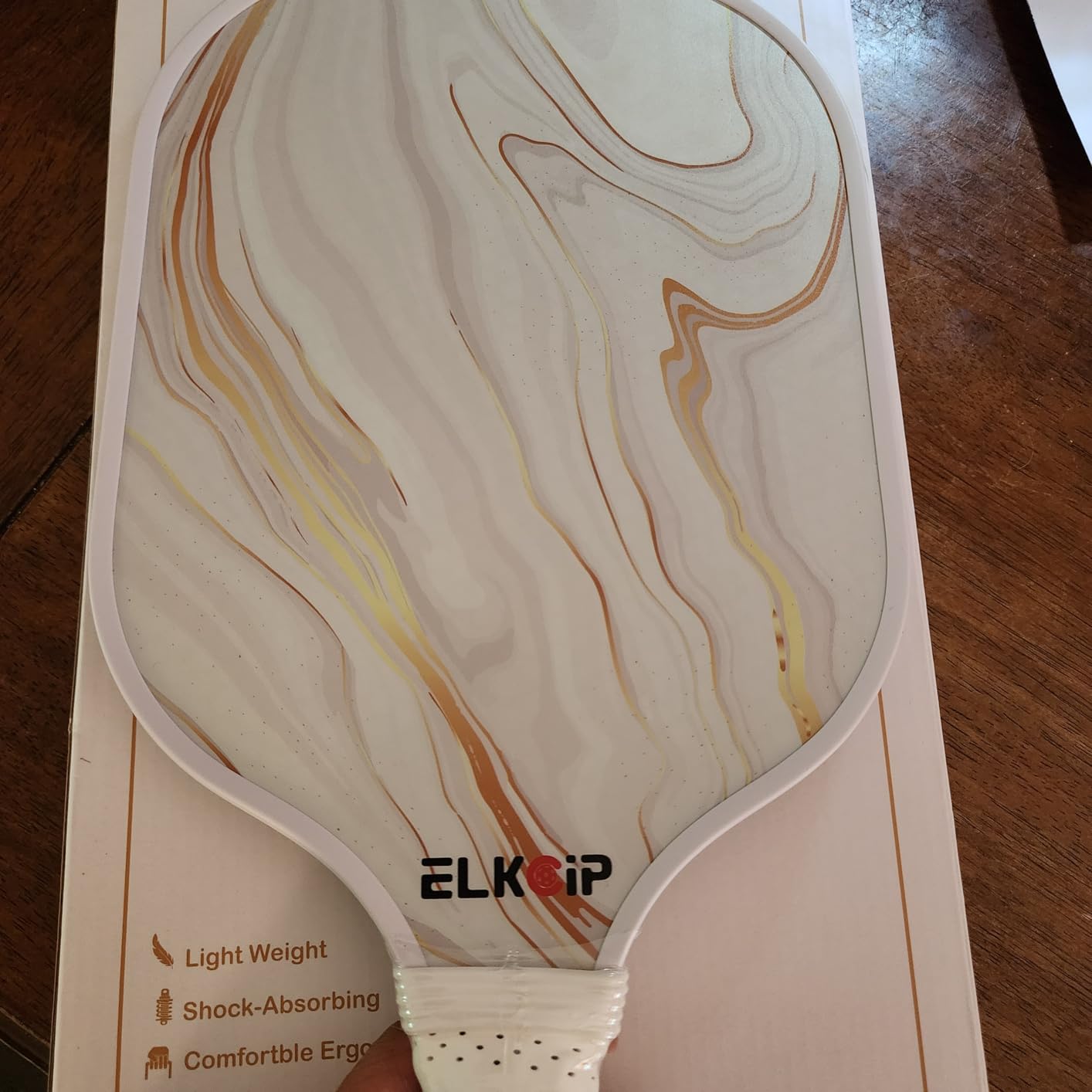 Composite Pickleball Paddle with Cover for Women, Graphite Carbon Fiber Polypropylene Honeycomb Core Pickleball Racquet Gift for Mother Wife Grandmother Girlfriend customer photo 2