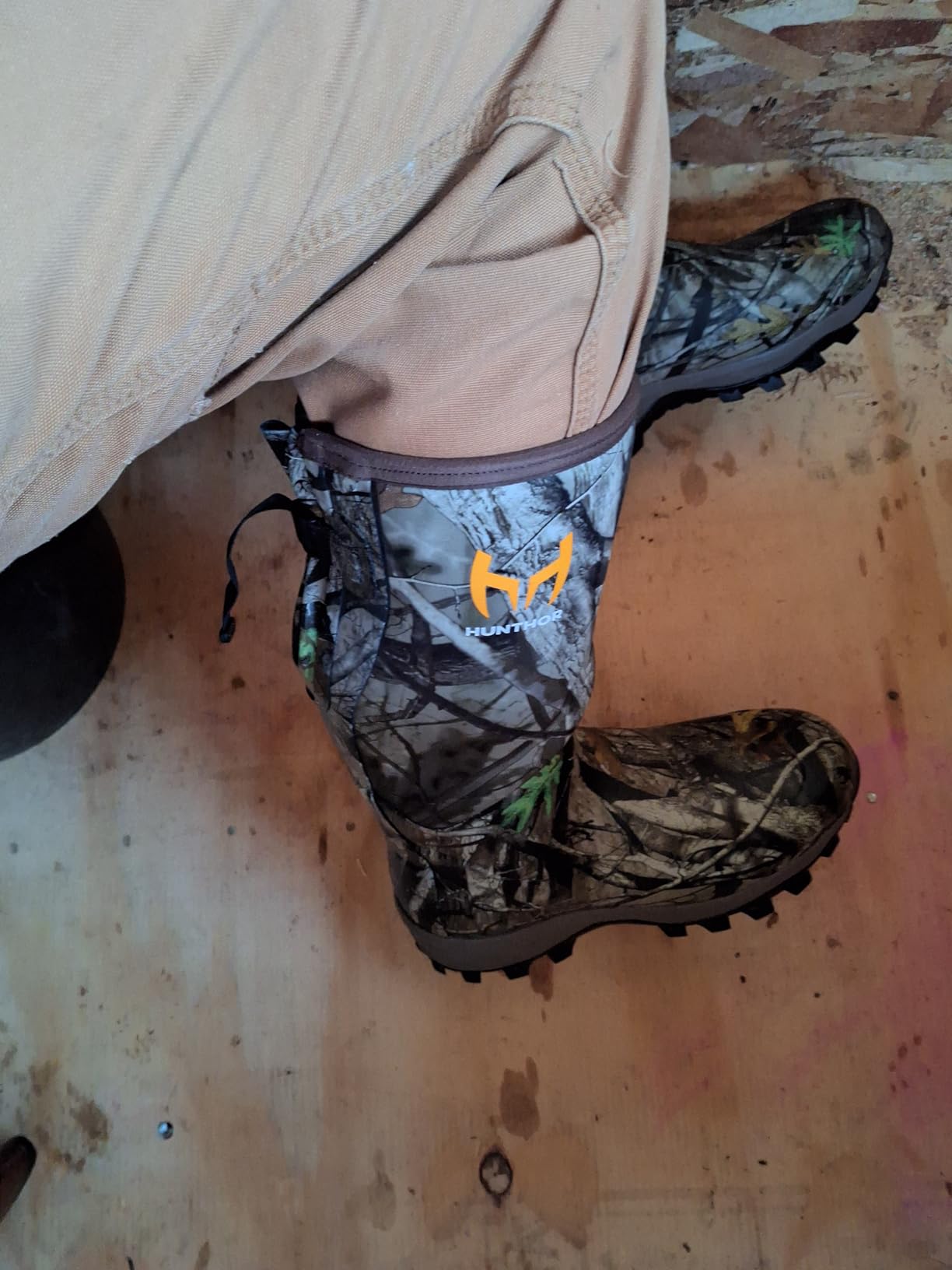 Hunting Boots for Men, Waterproof Insulated 6mm Neoprene Rubber Boots for Hunting and Outdoor Activities (Camo) customer photo 2