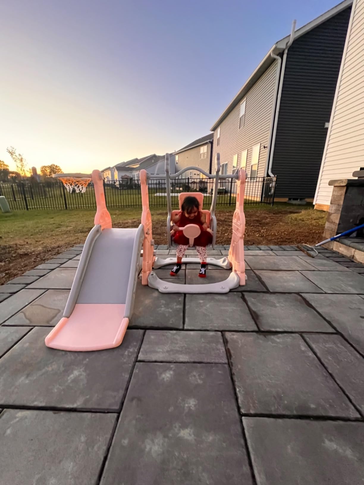 BIERUM Toddler Slide & Swing Set, 4-in-1 Baby Slide for Indoor/Outdoor customer photo 2