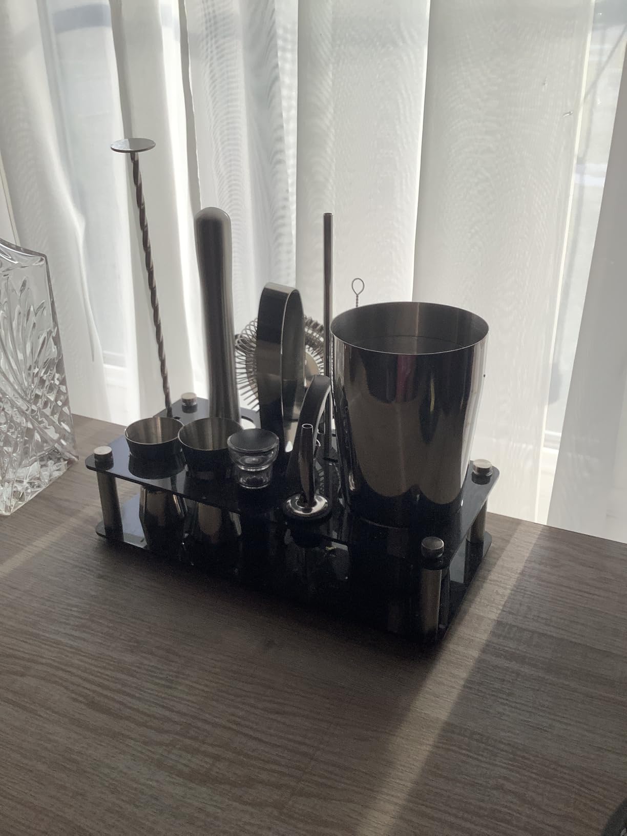 Wukuna Cocktail Shaker Bartender Kit, 15 Pcs Bar Tool with Acrylic Stand customer photo 2