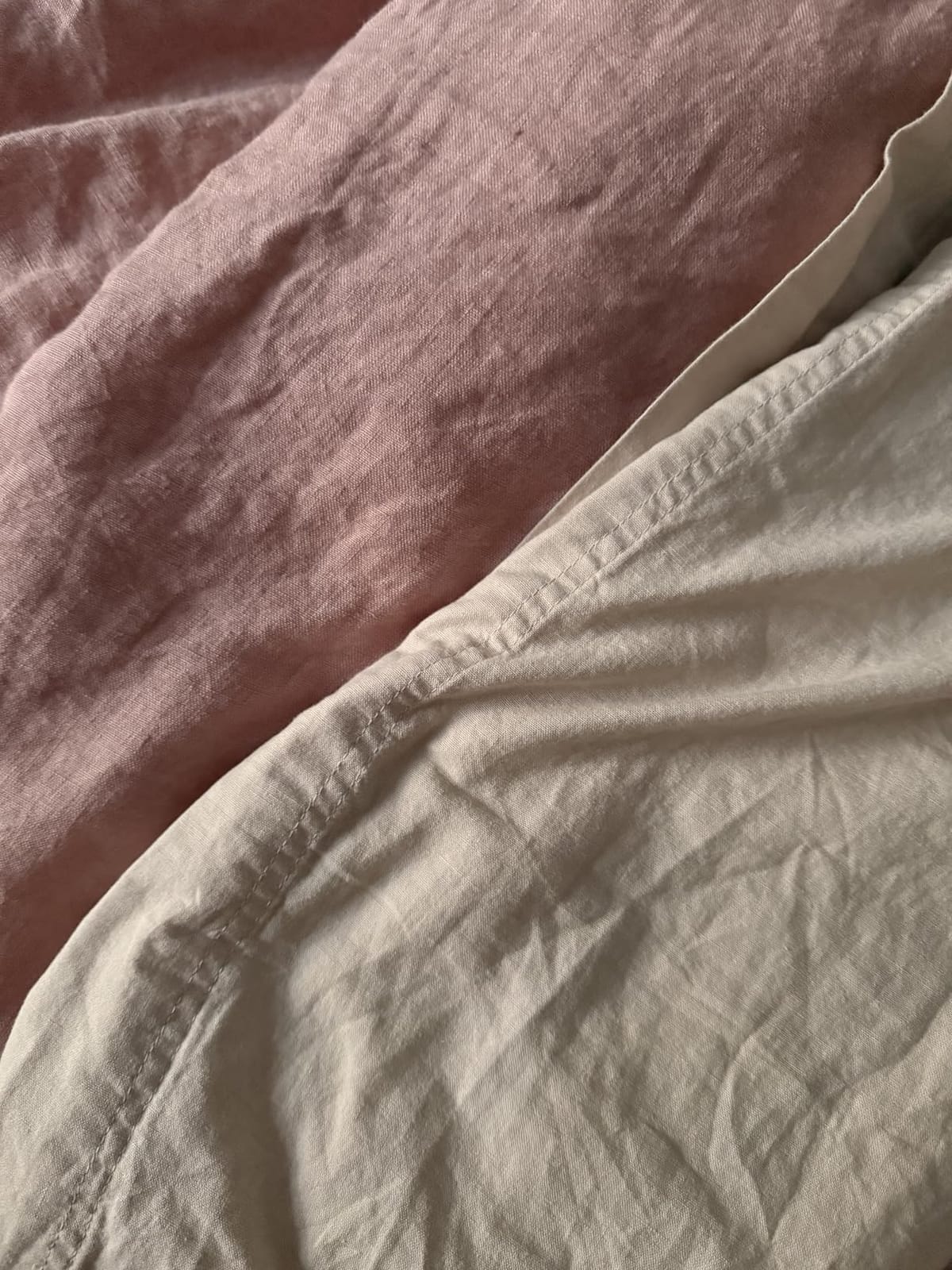 SONORO KATE 100% French Linen Queen Size Sheets Set,Natural Flax Bedding customer photo 1