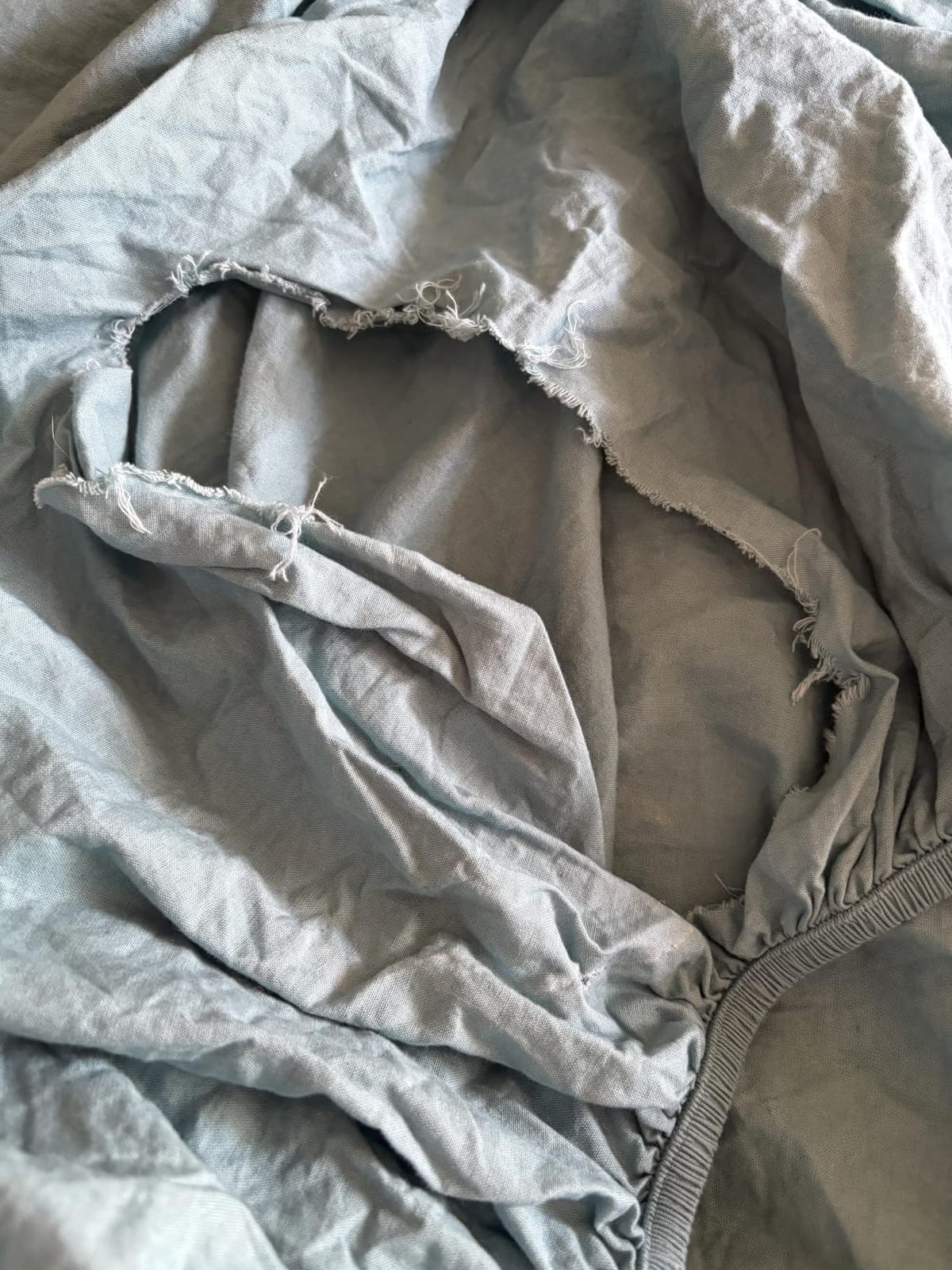 SONORO KATE 100% French Linen Queen Size Sheets Set,Natural Flax Bedding customer photo 2