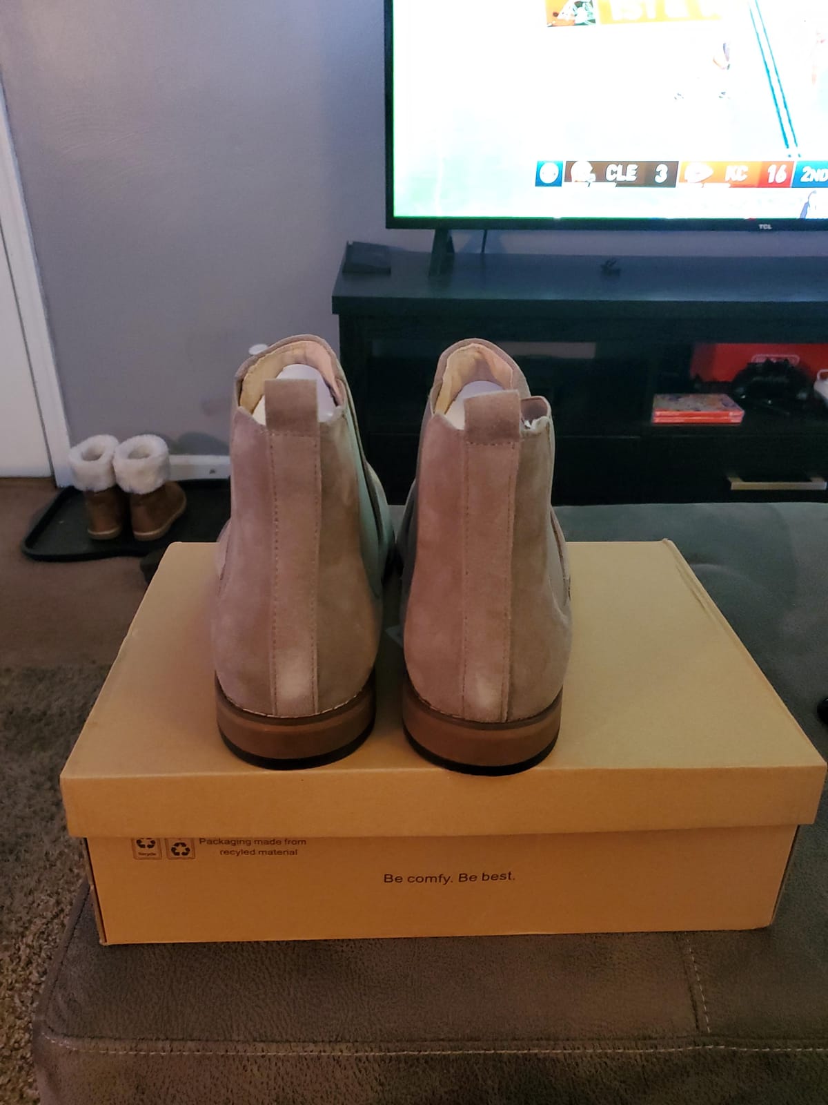 Cestfini Chelsea Boots Men Classic Elastic Dress Boots Casual Men's Chelsea Ankle Boots customer photo 2