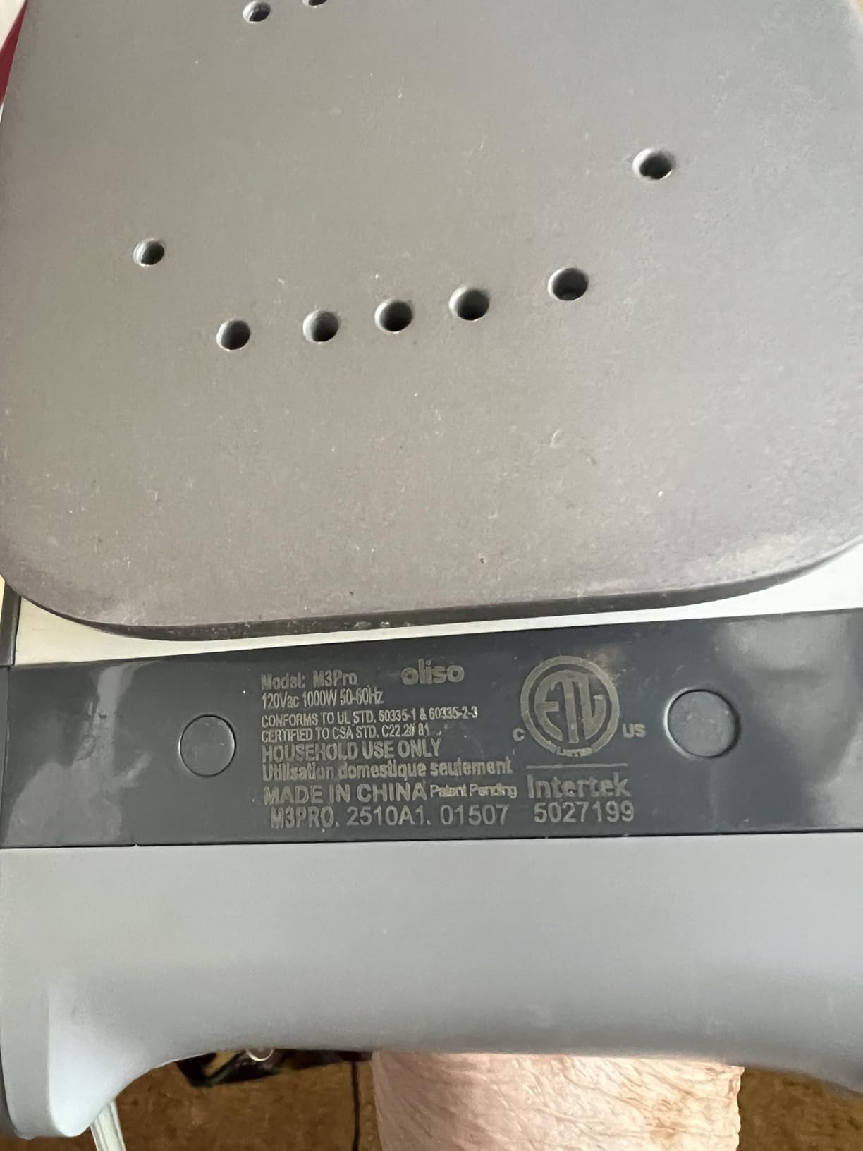 oliso M3Pro Project Mini Steam Iron - Sewing, Quilting, Travel - Coral customer photo 1