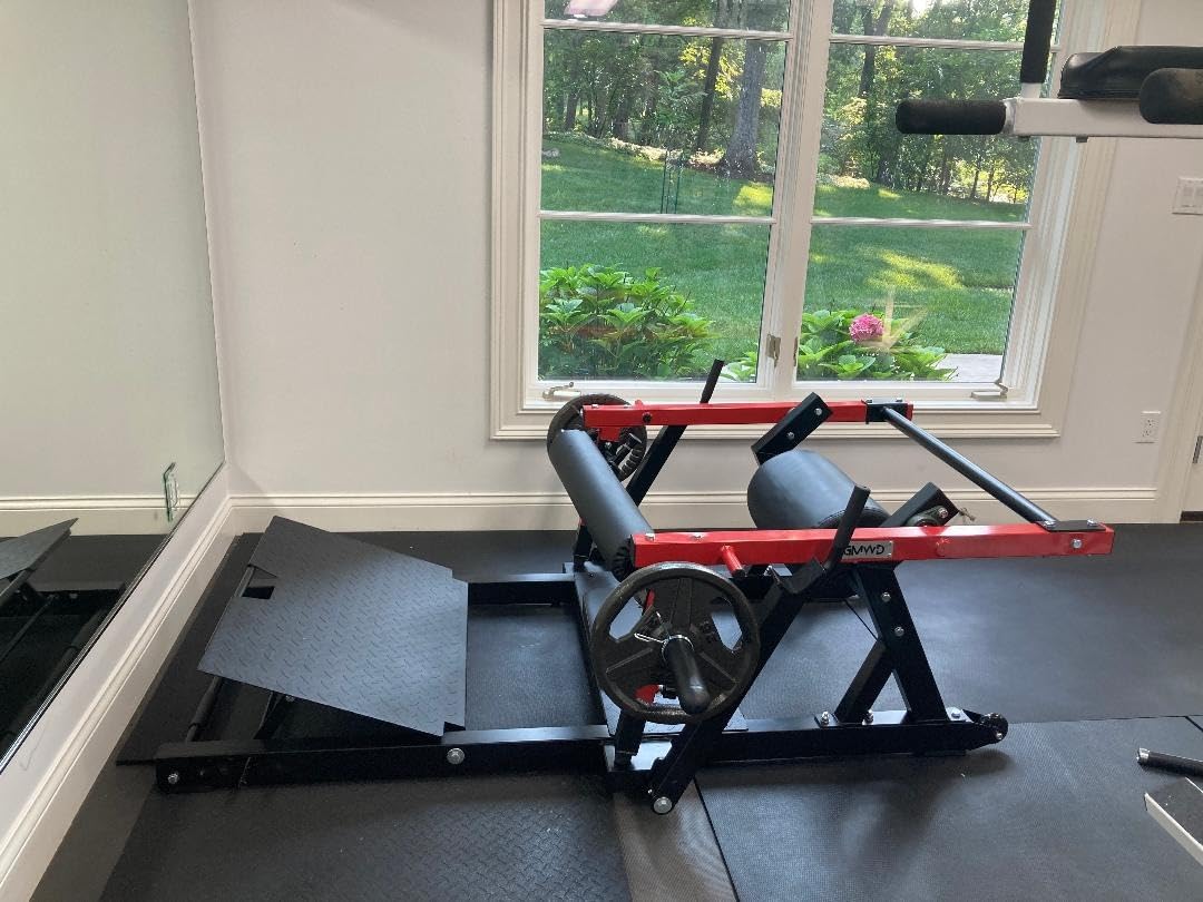 GMWD Hip Thrust Machine, 800LBS Plate-Loaded Glute Bridge Machine with Weight Holder, Heavy Duty Butt Exercise Equipment for Glute Muscles Building and Butt Shaping, Adjustable Footboard customer photo 1