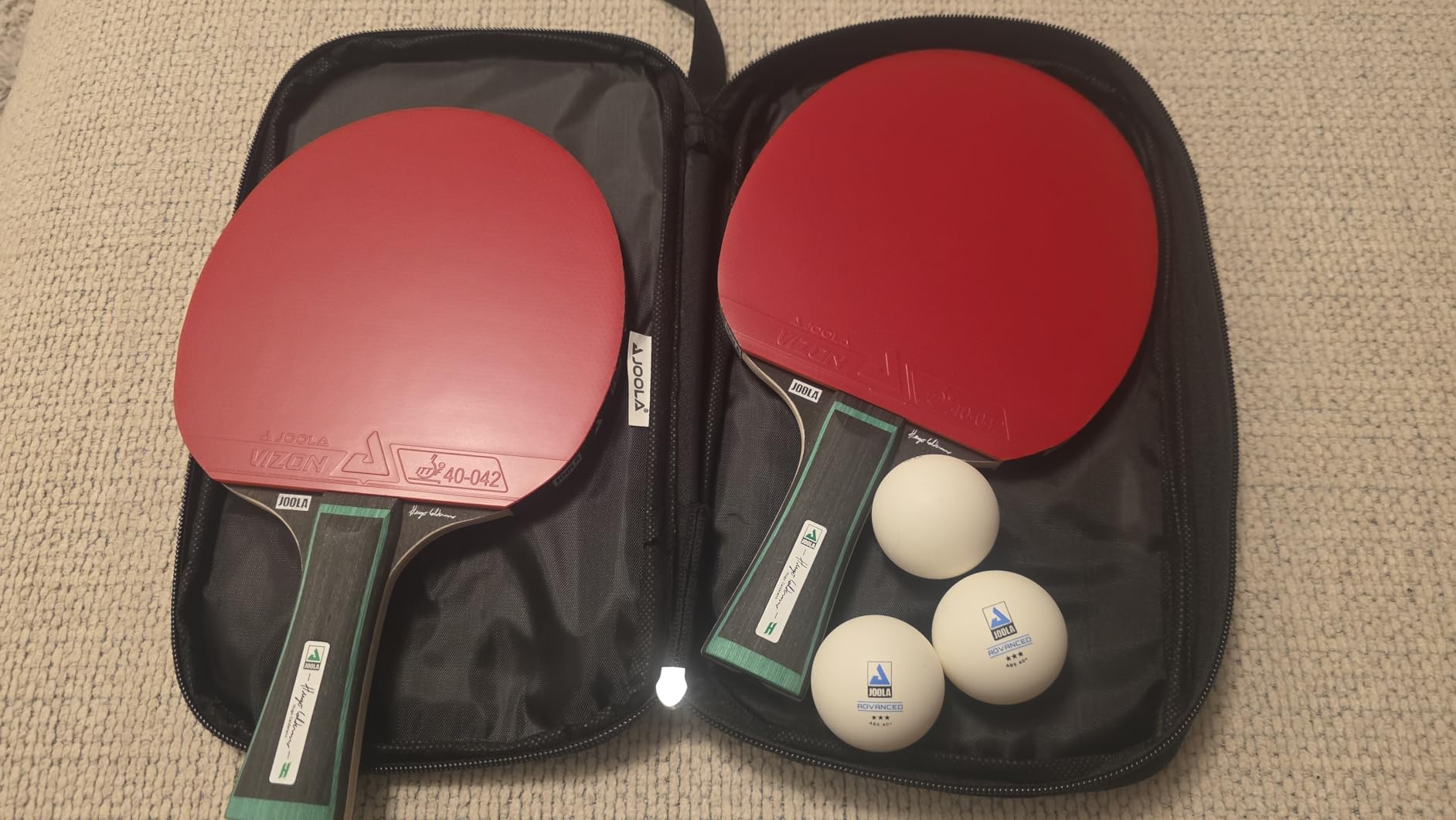 JOOLA Duo Pro Ping Pong Paddles Set of 2 - Professional Table Tennis Paddles, Three Advanced 3 Star Tournament Ping Pong Balls and Carrying Case - Advanced Table Tennis Rackets customer photo 1
