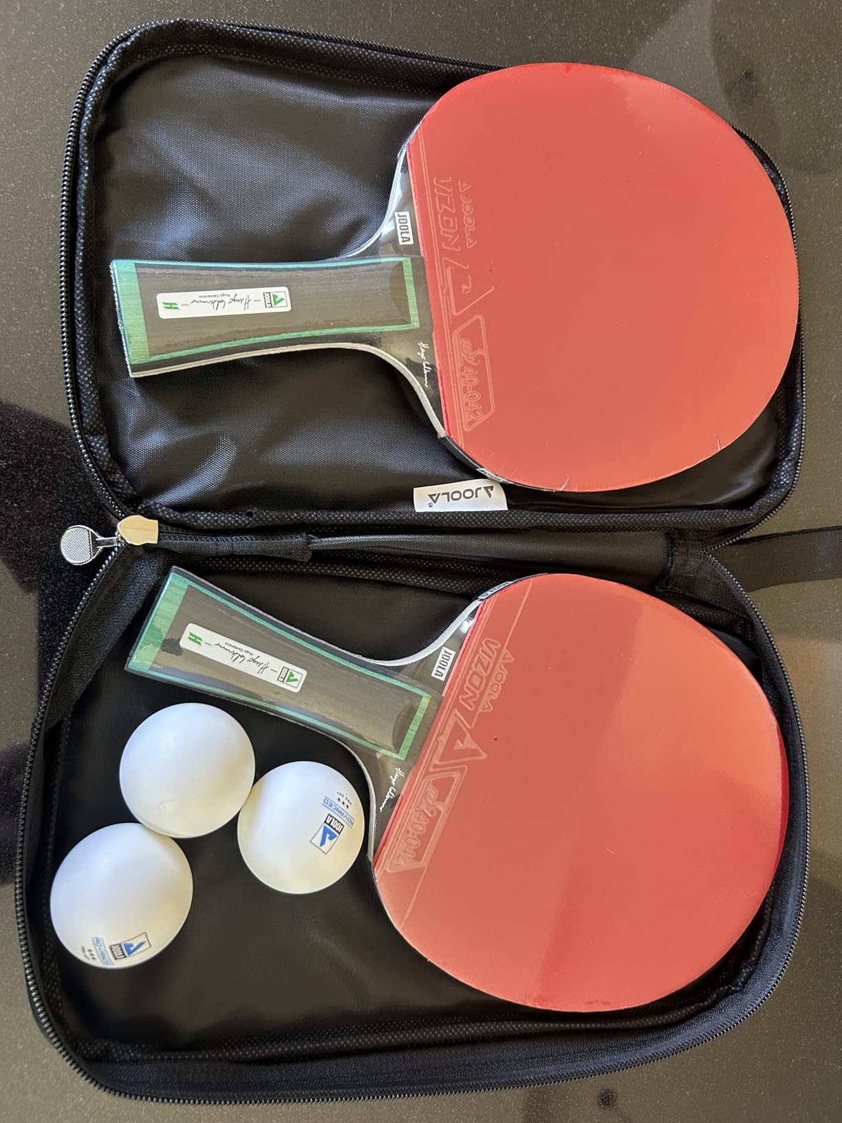 JOOLA Duo Pro Ping Pong Paddles Set of 2 - Professional Table Tennis Paddles, Three Advanced 3 Star Tournament Ping Pong Balls and Carrying Case - Advanced Table Tennis Rackets customer photo 2