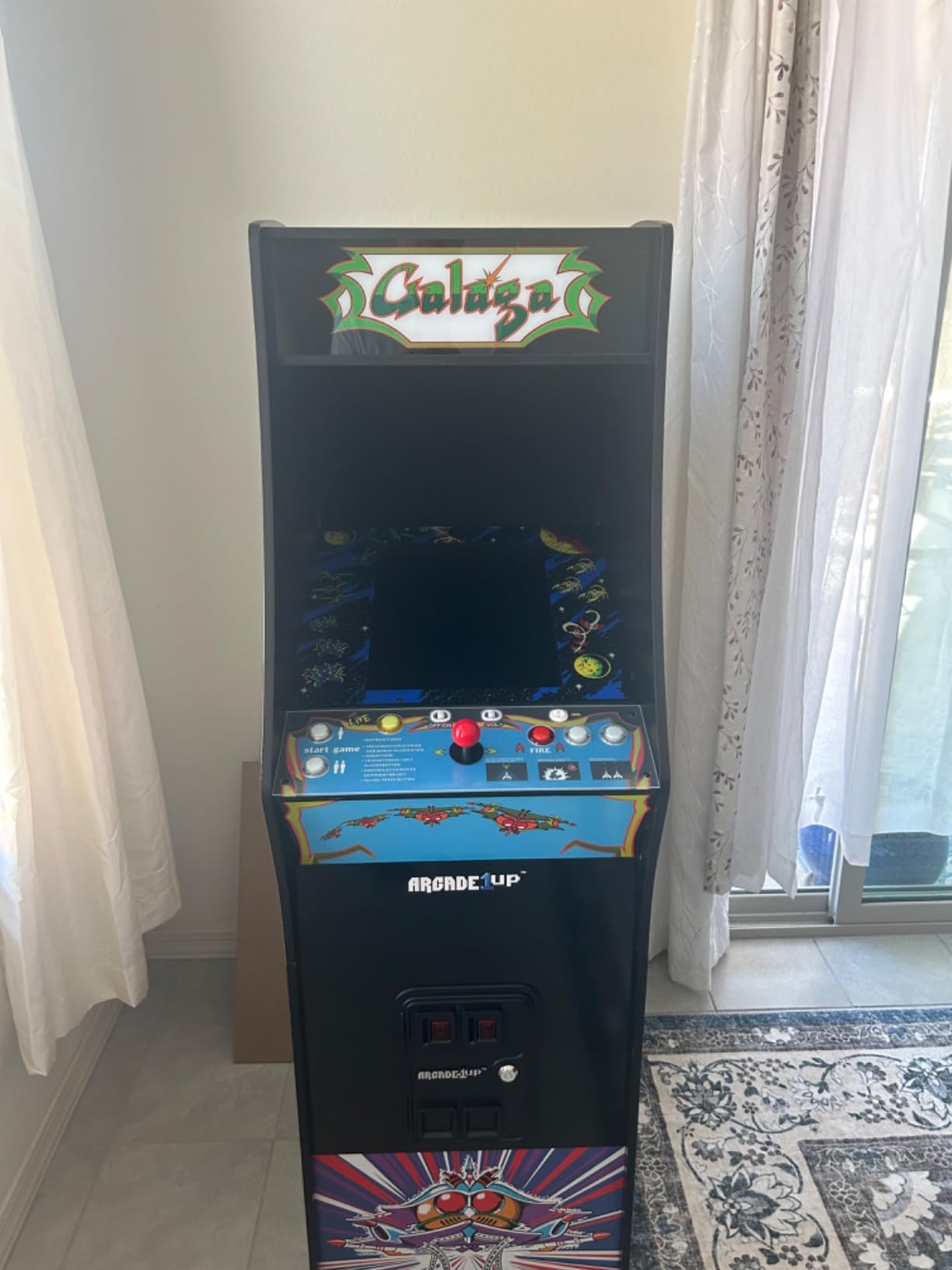 Arcade1Up GALAGA Deluxe Arcade Machine w/ 14 Classic Games, 17