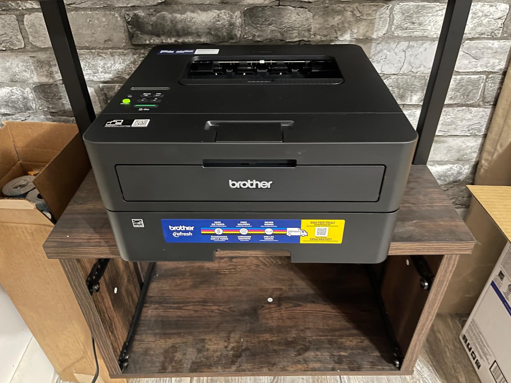 Brother HL-L2460DW Wireless Compact Monochrome Laser Printer with Duplex, Mobile Printing, Black & White Output | Includes Refresh Subscription Trial(1), Works with Alexa | Mobile printing customer photo 1