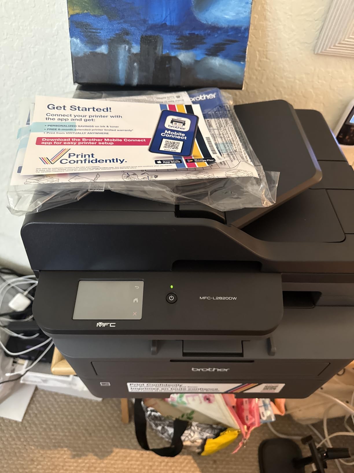 Brother MFC-L2820DW Wireless Compact Monochrome All-in-One Laser Printer with Copy, Scan and Fax, Duplex, Black & White | Includes Refresh Subscription Trial(1), Works with Alexa customer photo 1