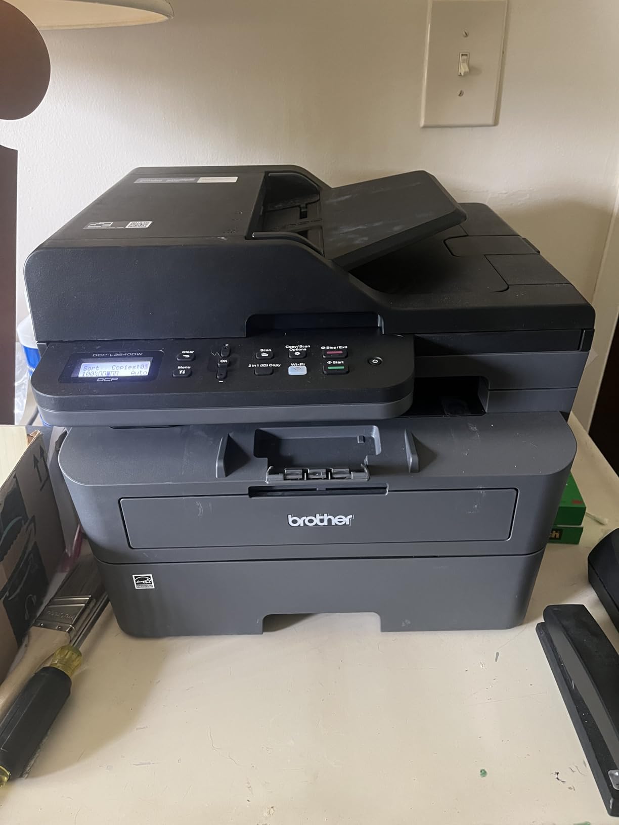 Brother DCP-L2640DW Wireless Compact Monochrome Multi-Function Printer, Copy, Scan, Duplex, Mobile Printing customer photo 2