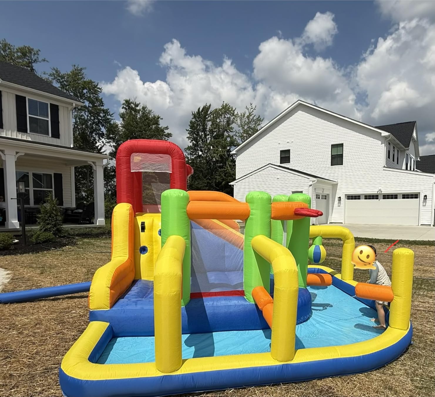 Umbalir 9-in-1 Inflatable Obstacle Bounce House with Water Slide customer photo 2