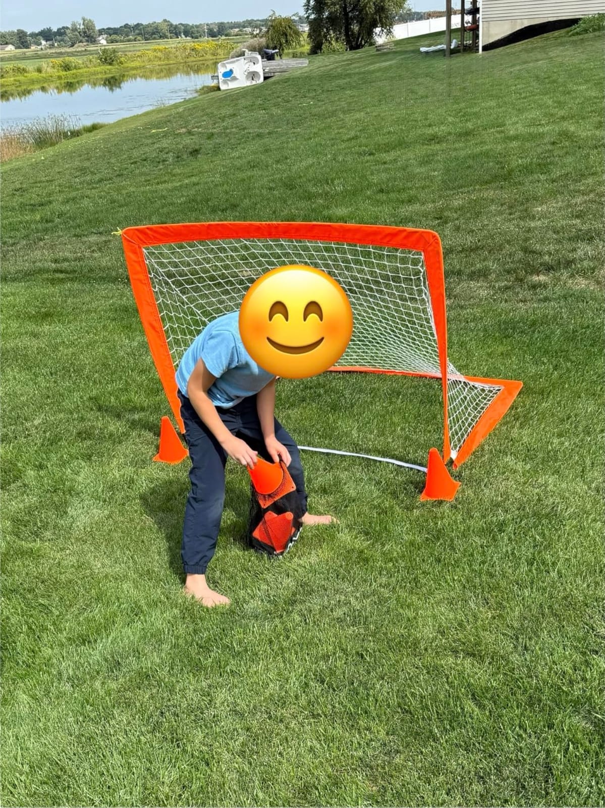 GoSports Portable Soccer Goals for Kids - 13 Color Options - Choose 4 x 3 ft or 6 x 4 ft - Team Tone Pop Up Nets for Backyard customer photo 2