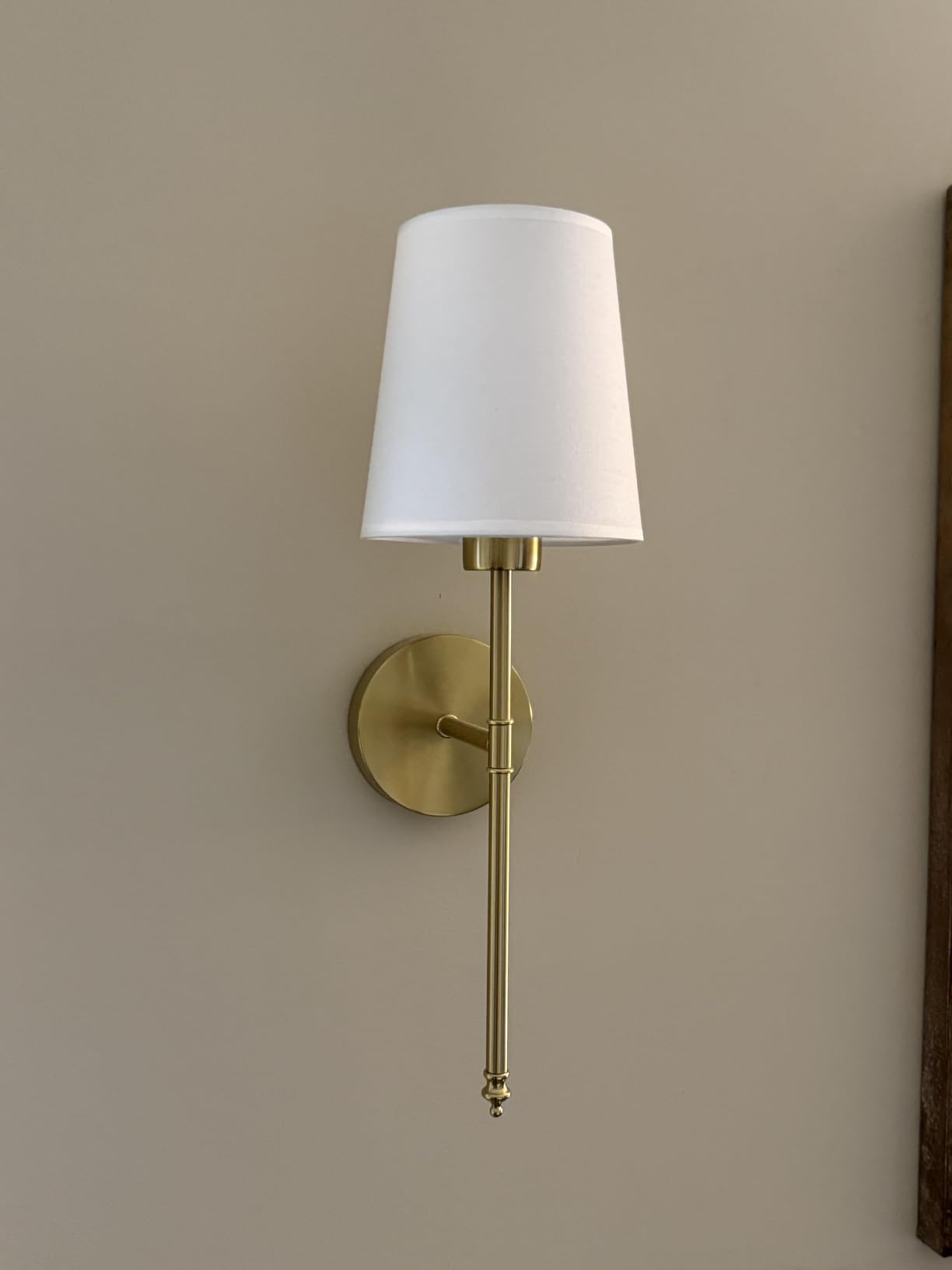 NIORSUN Battery Operated Wall Sconce Set of 2,Gold Rechargeable Wall Lights with 10400mAh Dimmable Bulbs and Remote,10 Colors Wireless Wall Lamps for Bedroom Living Room Hallway Decor customer photo 1