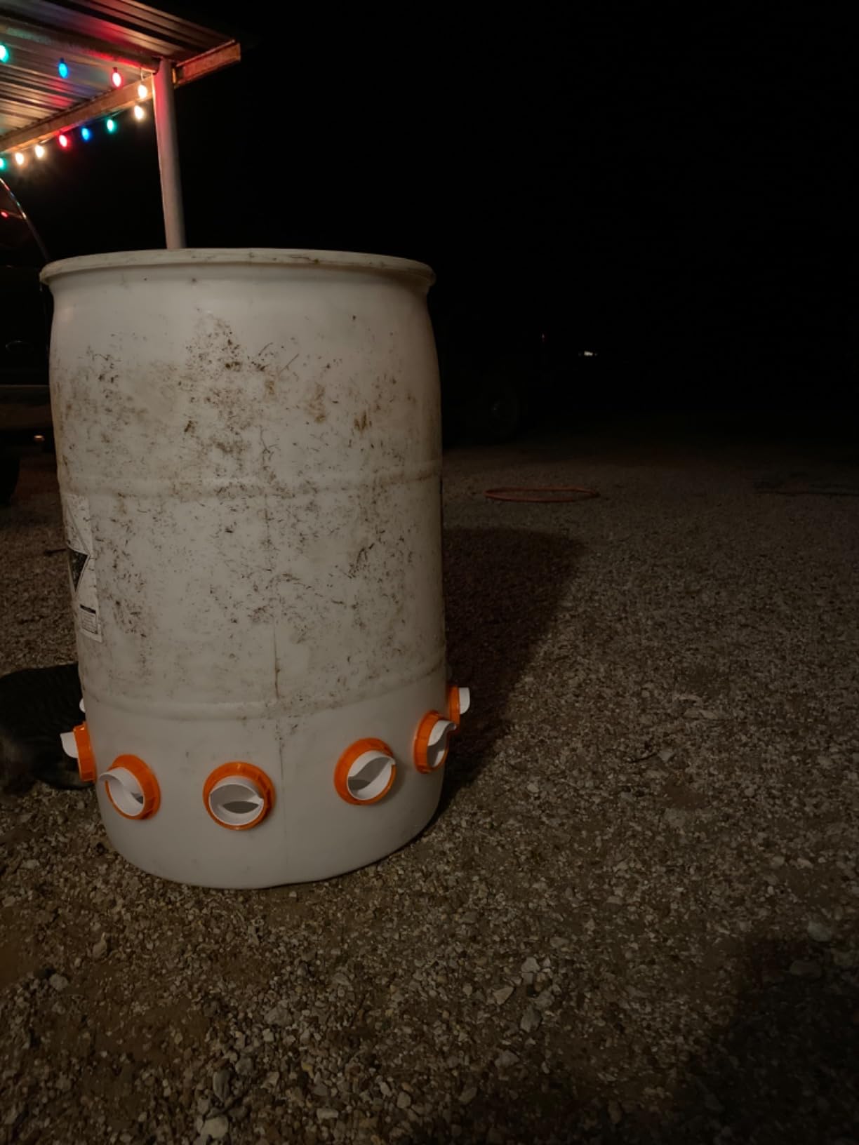 12 Chicken Feeder Ports,DIY Poultry Feeder Cups with Lid & Drill Bit,Orange customer photo 1