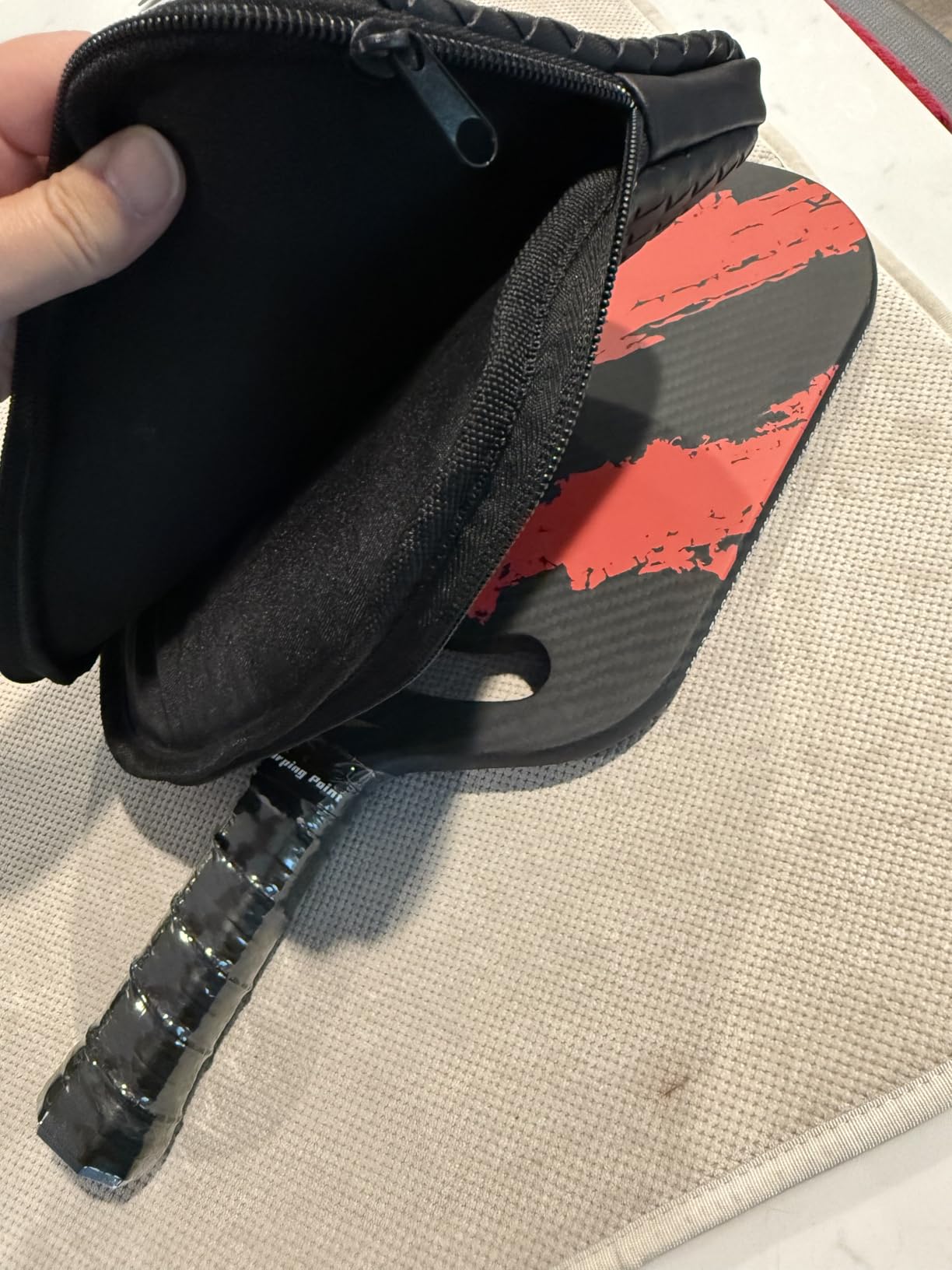 Warping Point Ascent Pickleball Paddles| Carbon Fiber Pickleball Racket with Aero Throat | Textured Grit Surface | Hexa Polymer Core | Designed for Swing Speed and Maneuverability customer photo 2