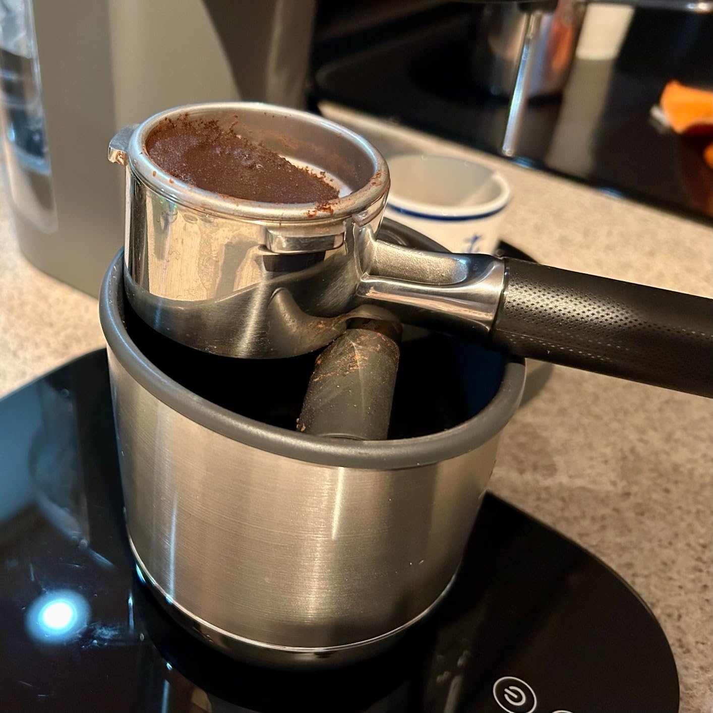 Breville BEA501BSS Knock Box 10 Espresso Accessory, Brushed Stainless Steel customer photo 1