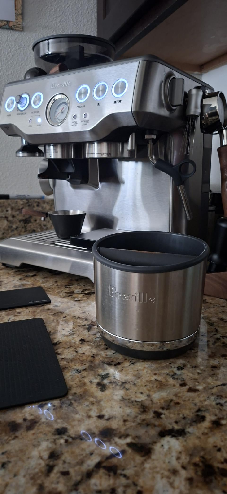 Breville BEA501BSS Knock Box 10 Espresso Accessory, Brushed Stainless Steel customer photo 2