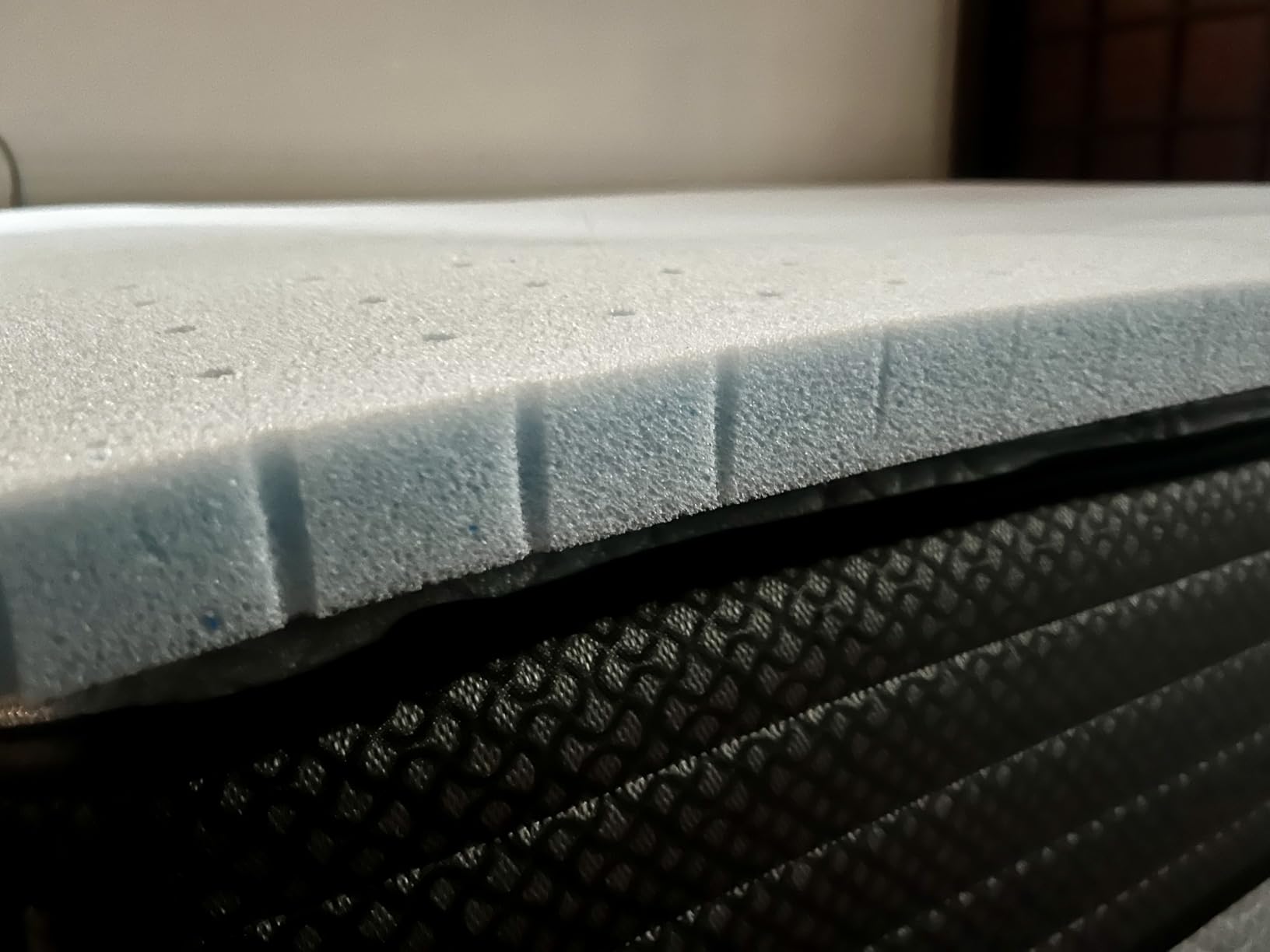 Best Price Mattress 2 Inch Ventilated Memory Foam Mattress Topper, Cooling Gel Infusion, Dorm Essentials, Twin XL Blue customer photo 2