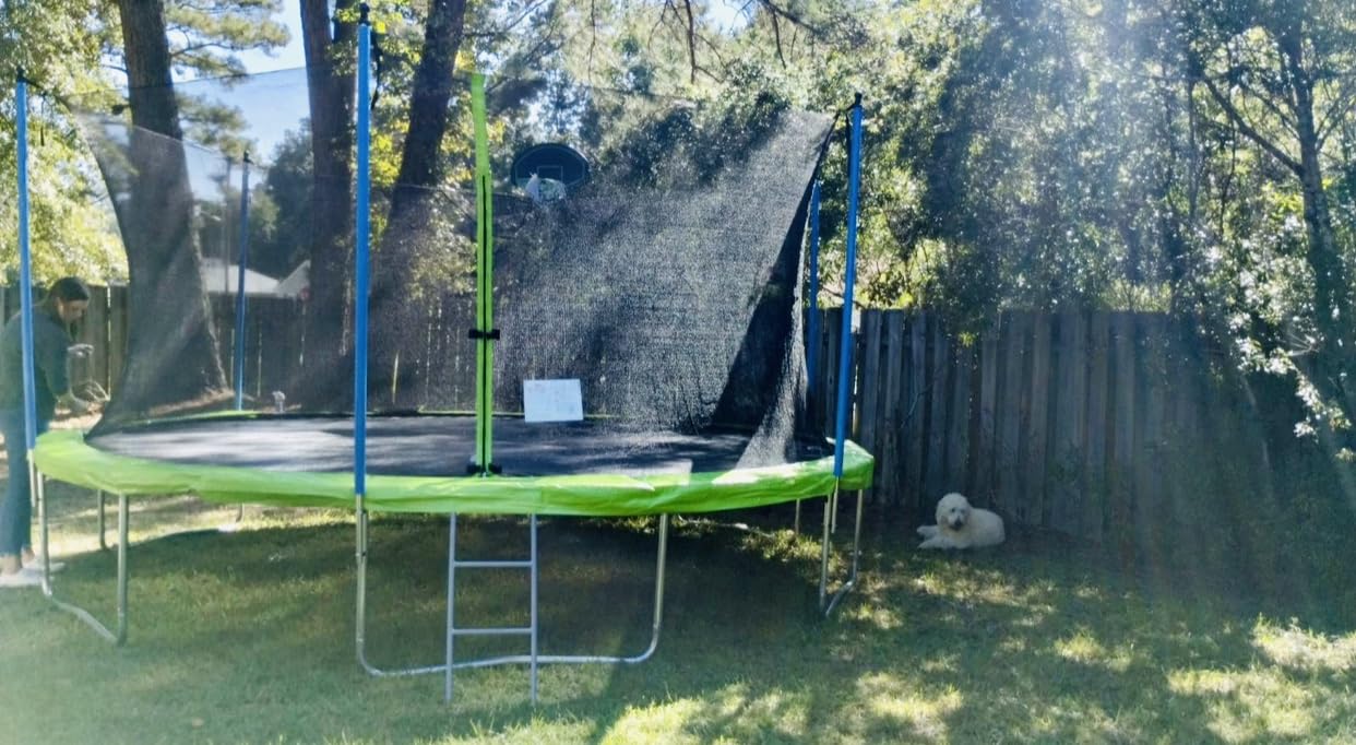 Lyromix Upgraded 16FT 15FT 14FT 12FT 10FT 8FT Trampoline Outdoor with Basketball Hoop and Net, Capacity for 4-6 Kids and Adults customer photo 2