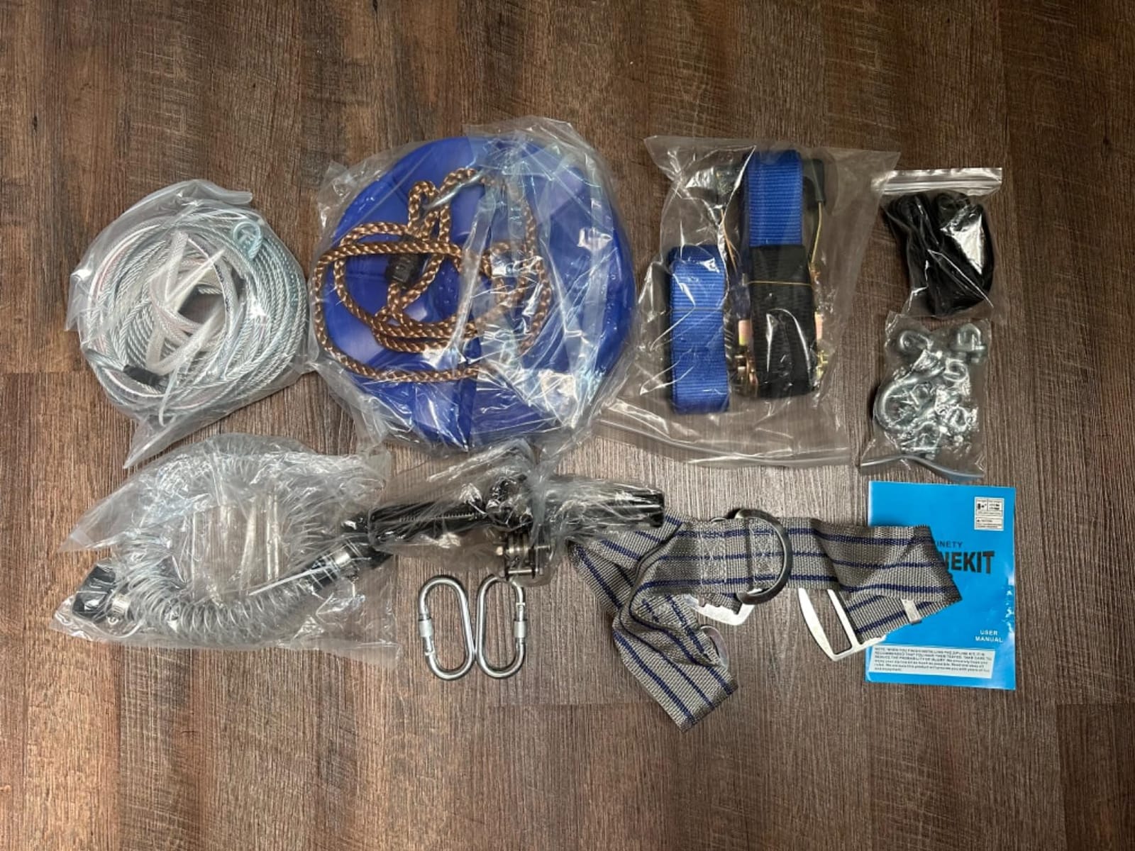 Zip Line Kit for Kids Adults : 100FT Up to 380Lbs - Quick Tighten Zipline for Backyard Outdoor with 100% Rust Proof Removable Trolley Seat Spring Brake customer photo 2