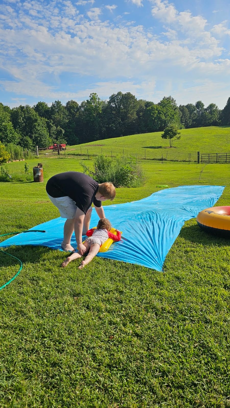 40FT Slip Lawn Water Slide, Giant Slip, Splash and Slide for Kids Adults customer photo 1