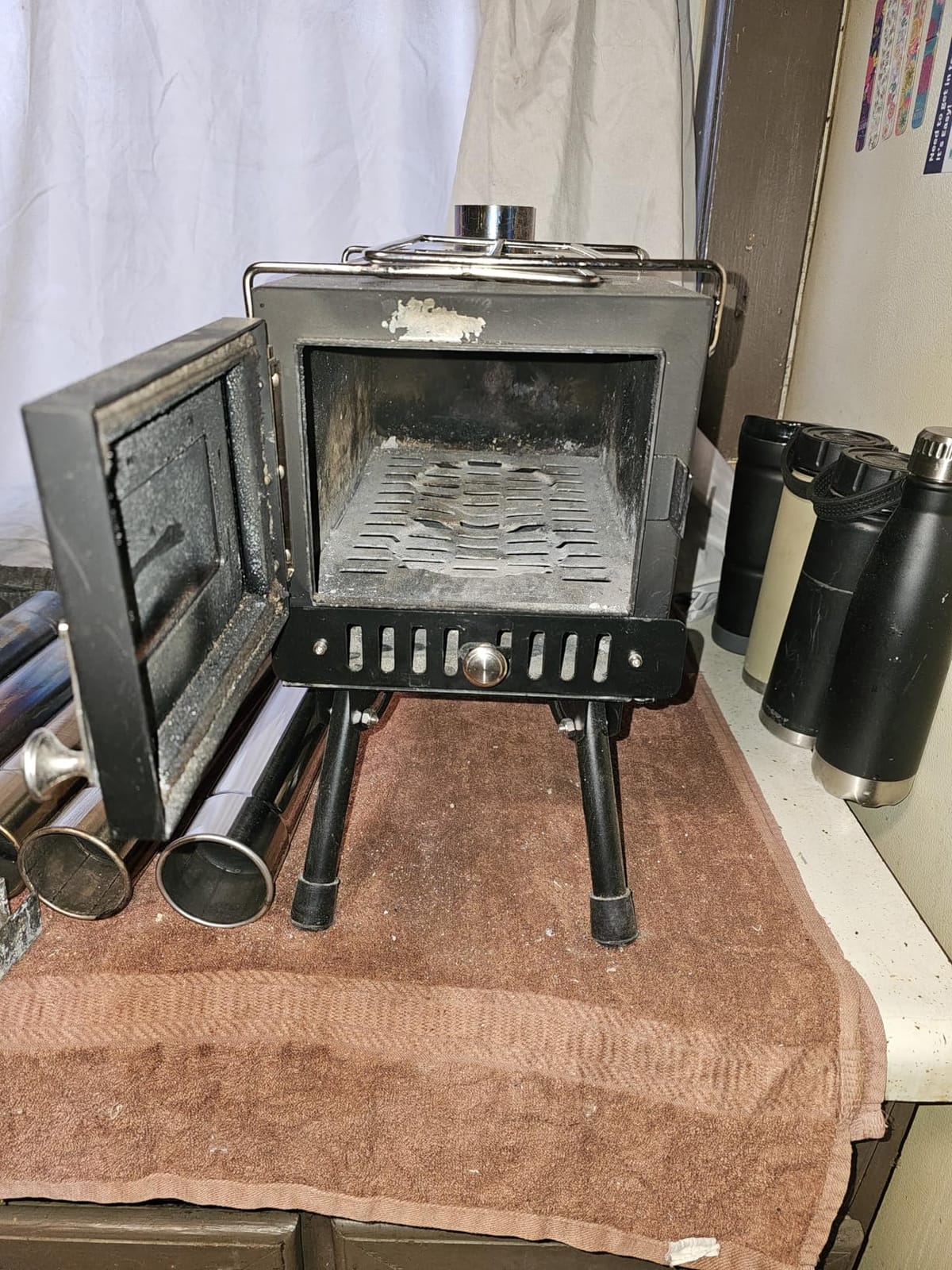 Tent Wood Stove, Temp Control Portable Hot Tent Stove for Camping customer photo 2