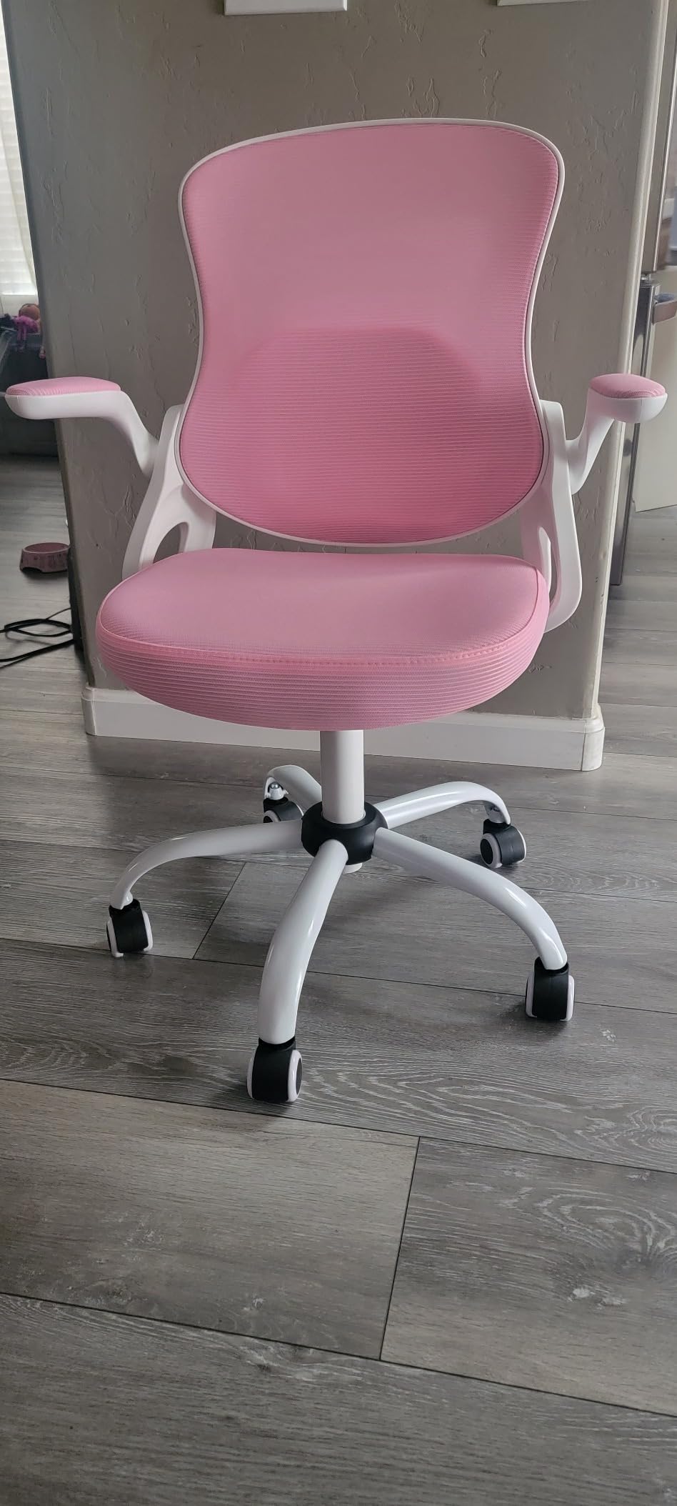 Kids Desk Chair,Ergonomic Study Chair with Adjustable Height,Swivel Mesh Desk Chair with Wheels,Home Office Chair for Children in Home Bedroom Blue customer photo 1