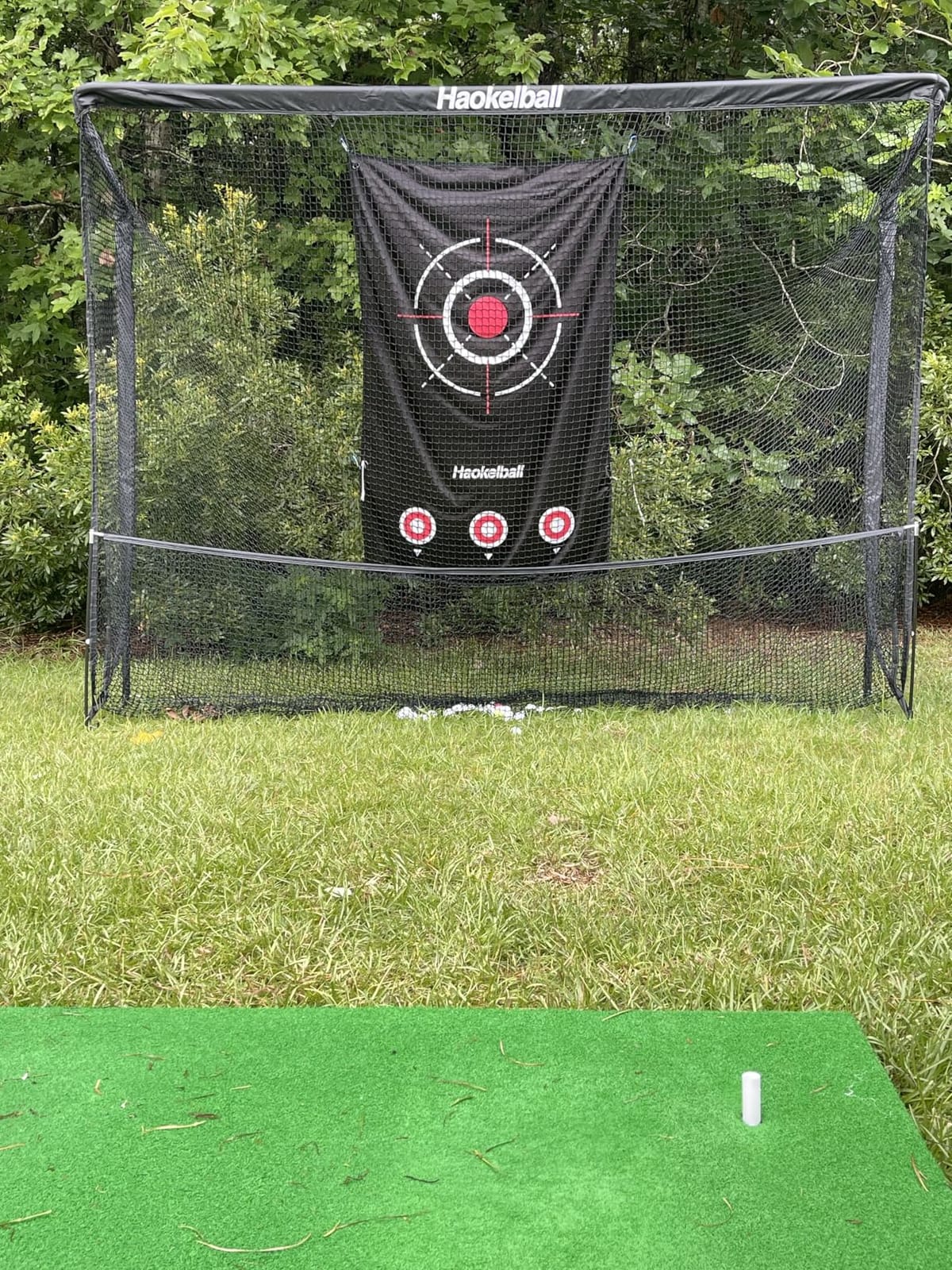 Haokelball Golf Practice Net 10x8FT Driving Hitting Net & Simulator Cage customer photo 1