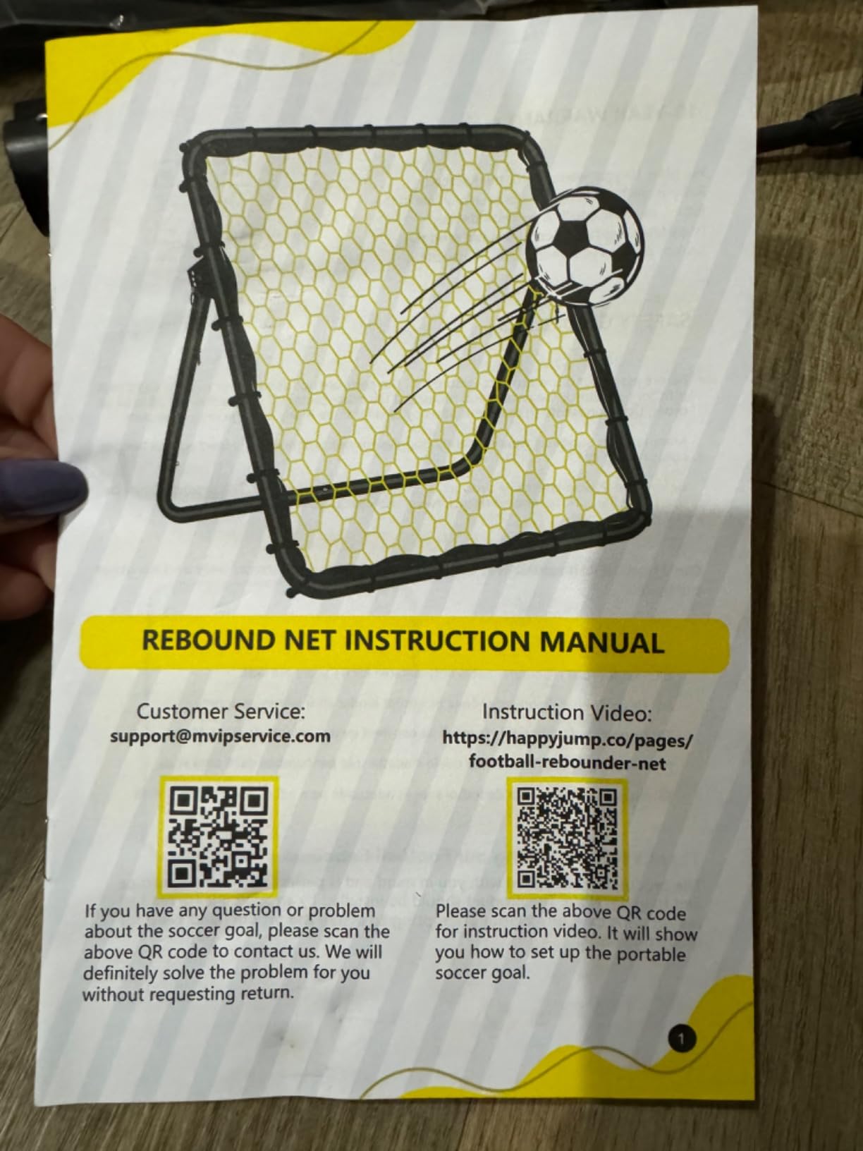 Happy Jump Portable Soccer Rebounder Net for Kids Soccer Training Practice customer photo 1