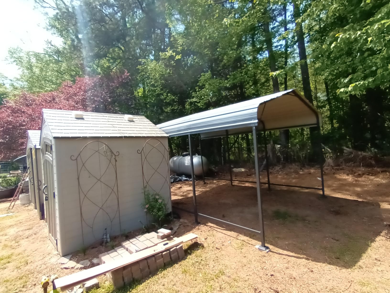 AirWire 10x15 FT Metal Carport Canopy with Reinforced Base customer photo 2