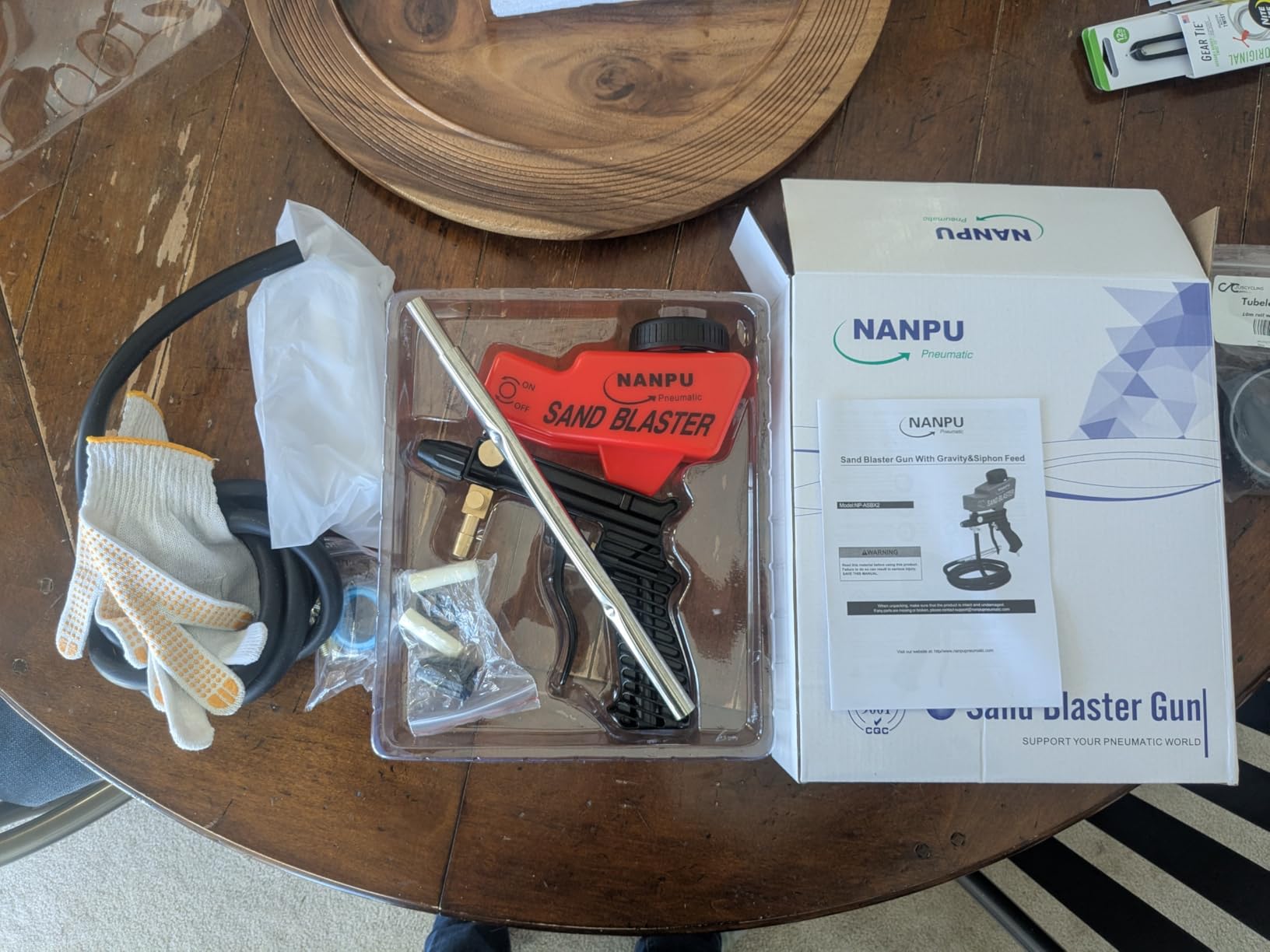 NANPU Light-Duty Air Sandblaster Gun Kit with Siphon & Gravity Feed, Ceramic Nozzle customer photo 2
