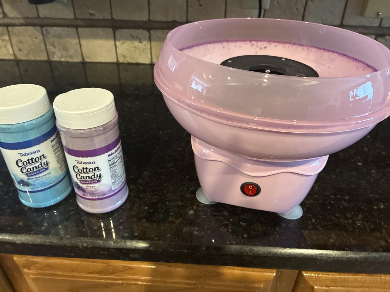 Cotton Candy Machine, Mini Cotton Candy Maker for Kids, Pink Vintage Candy Maker for Christmas Gift, Home, Birthday Family Party, Includes 20 Cotton Candy Sticks & Sugar Scoop customer photo 2