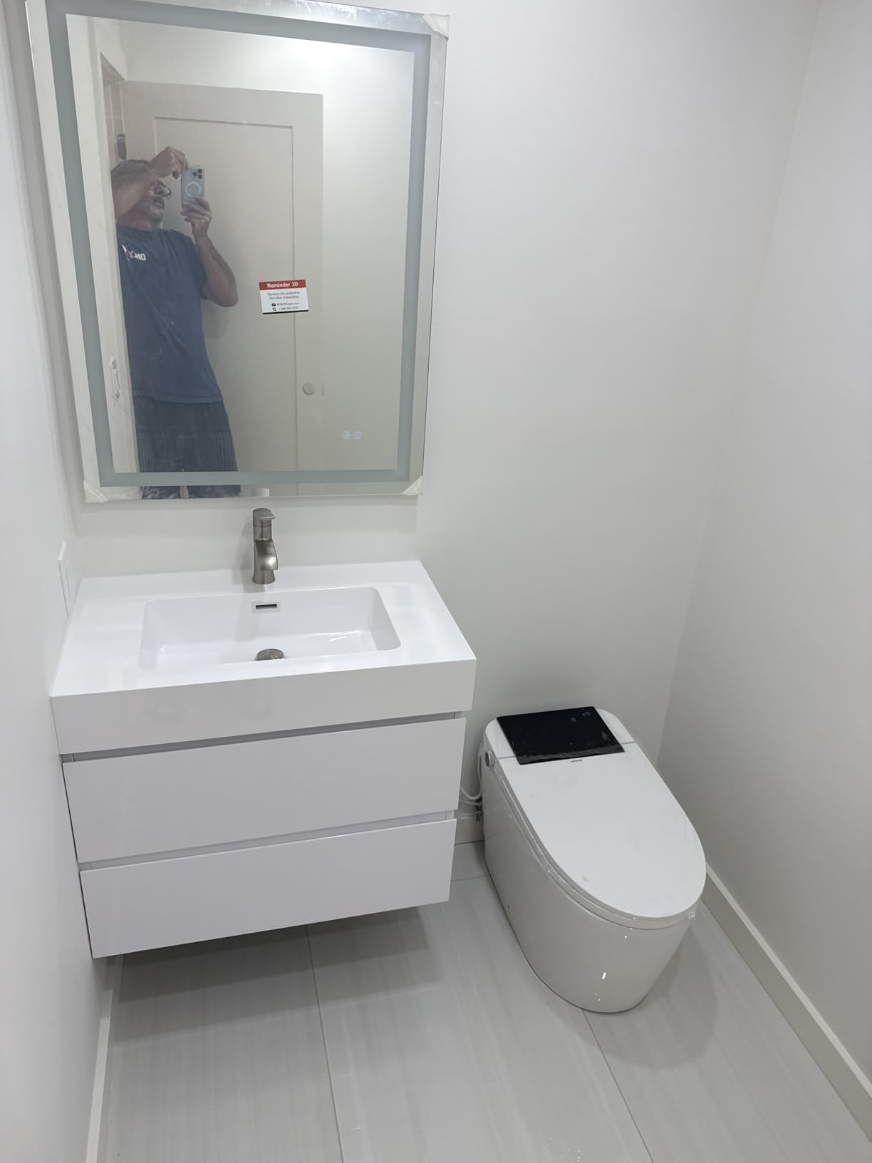 Keonjinn 24x36 Inch LED Bathroom Mirror with Lights, Frontlit & Backlit customer photo 2