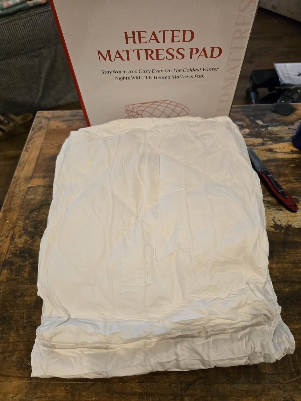 VALUXE Heated Mattress Pad Queen Size 12 Heat Settings Electric Bed Warmer customer photo 2