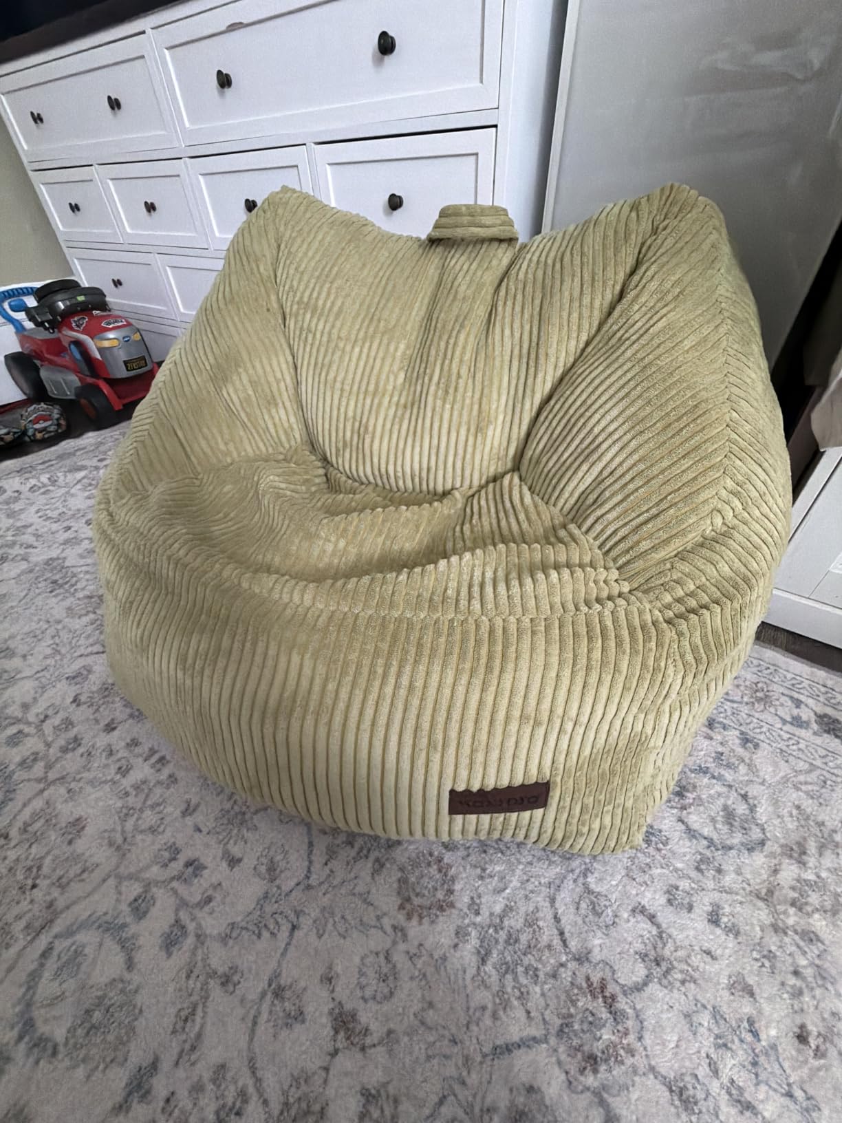 MAXYOYO Kids Bean Bag Chair, Convenient Bean Bag Sofa with Handle customer photo 2