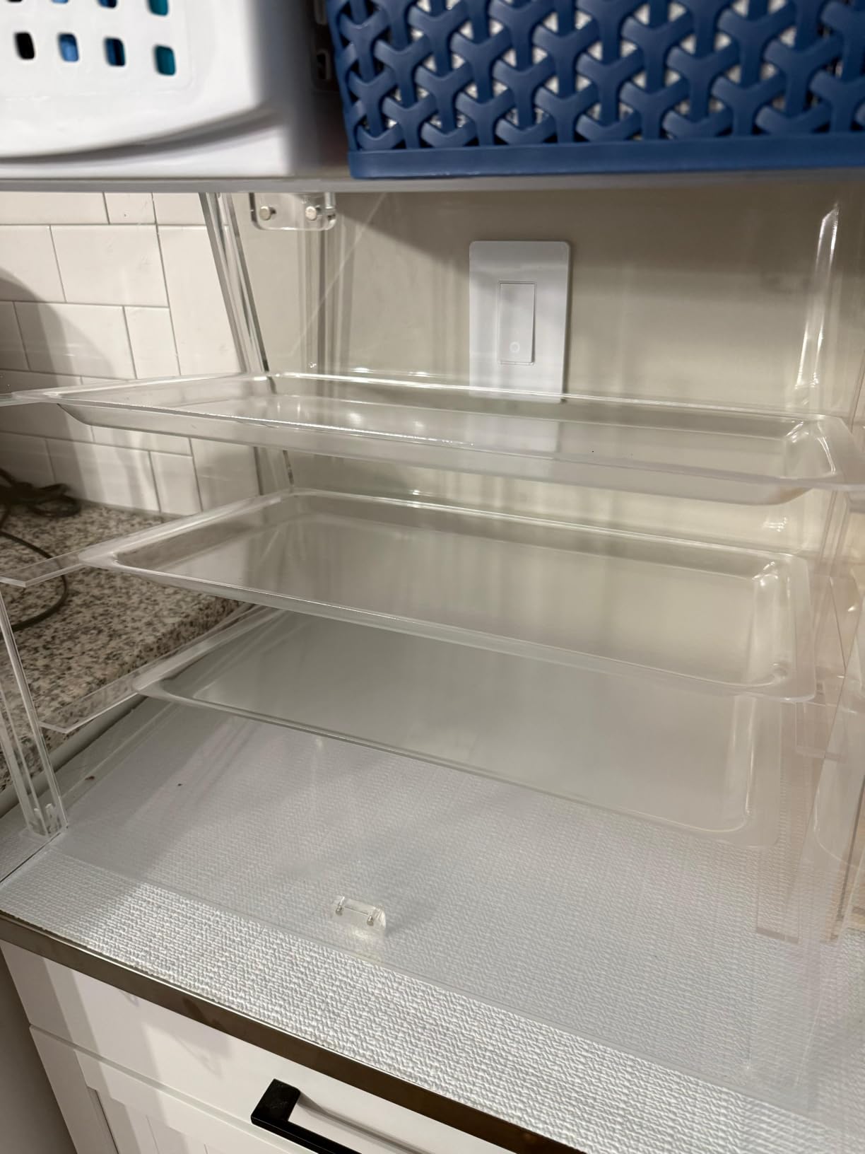 3 Tray Acrylic Bakery Display Case Countertop with Magnetic Rear Doors customer photo 2