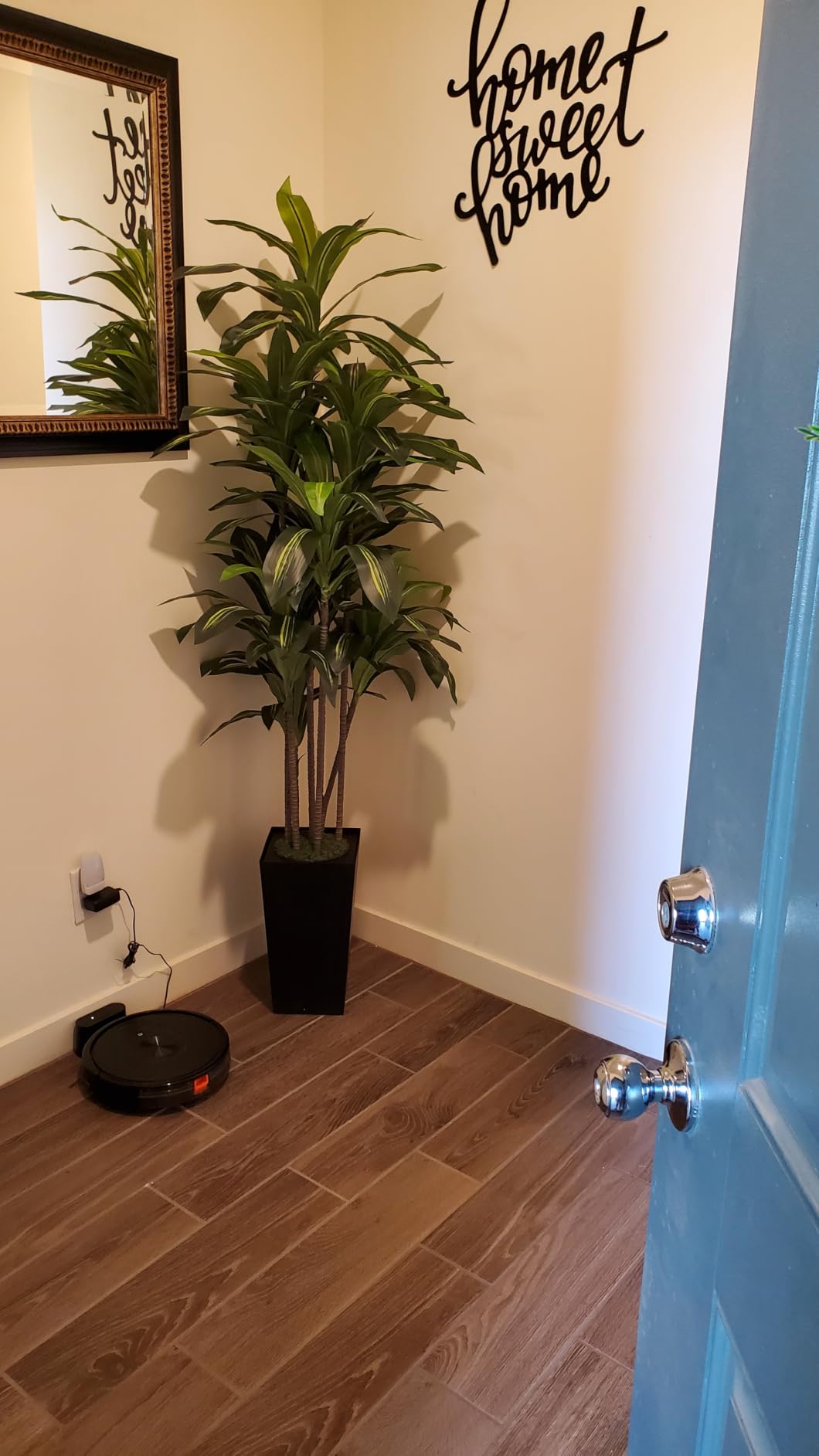 ASTIDY Artificial Plant 5FT Dracaena Fake Tree with White Tall Planter customer photo 1