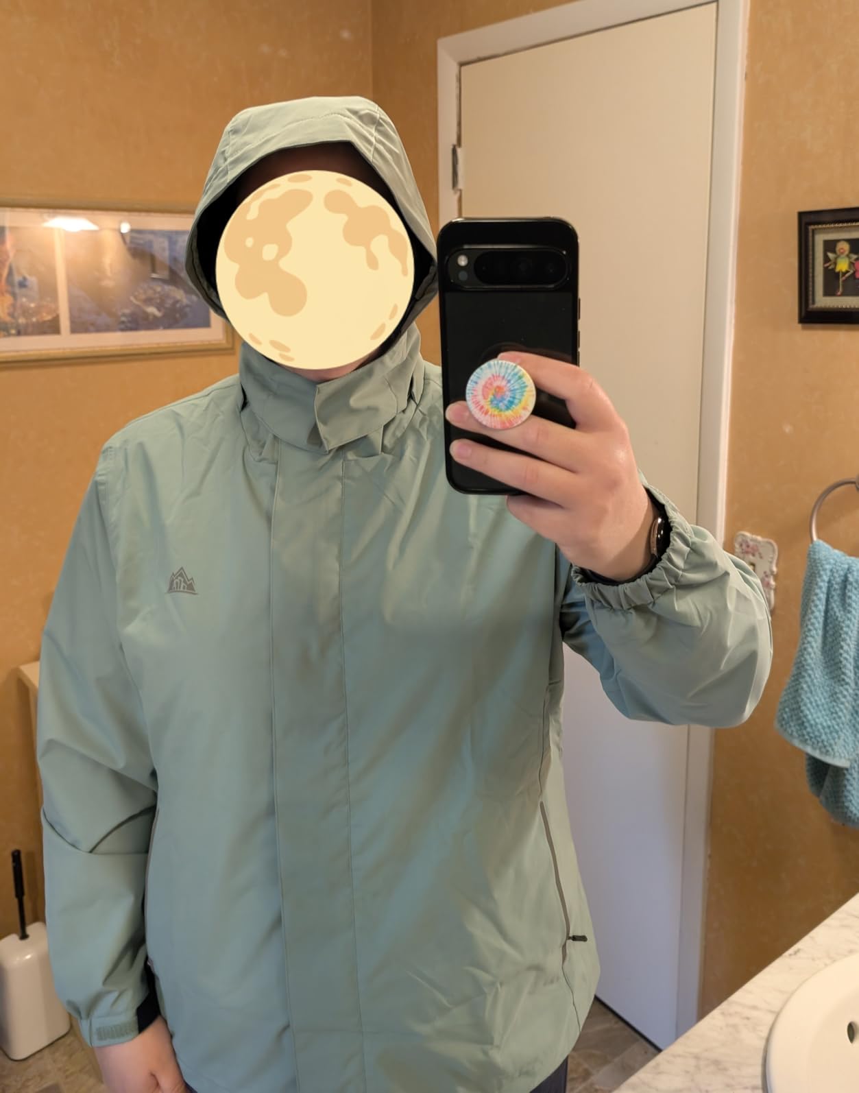 MOERDENG Women's Rain Jacket Hooded Hiking Jacket Softshell Windbreaker customer photo 1