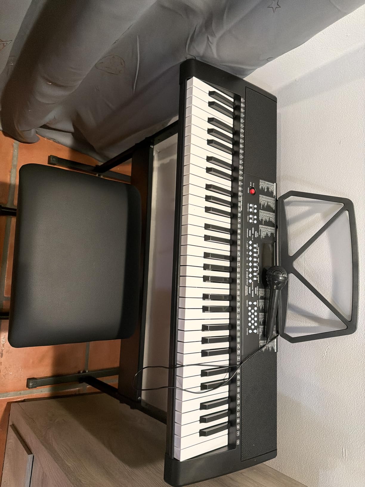 Best Choice Products 61-Key Electronic Keyboard Piano Portable Electric Keyboard Complete Beginner Set w/LED Screen, Stand, Bench, Headphones - Pink customer photo 2