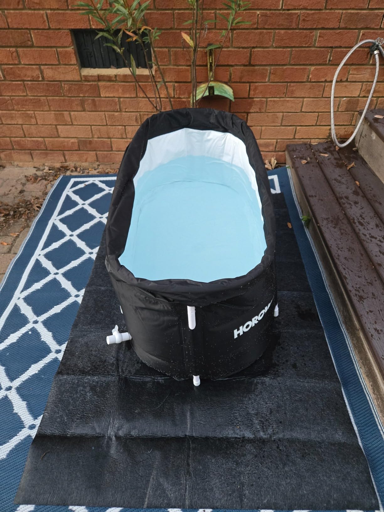 HOROW Ice Bath Cold Plunge Tub with Cover, Multiple Layered Portable Ice Bath Plunge for Cold Water Therapy and Recovery, Indoor & Outdoor Use for Athletes & Adults, 100 Gallons, Black, Round customer photo 1