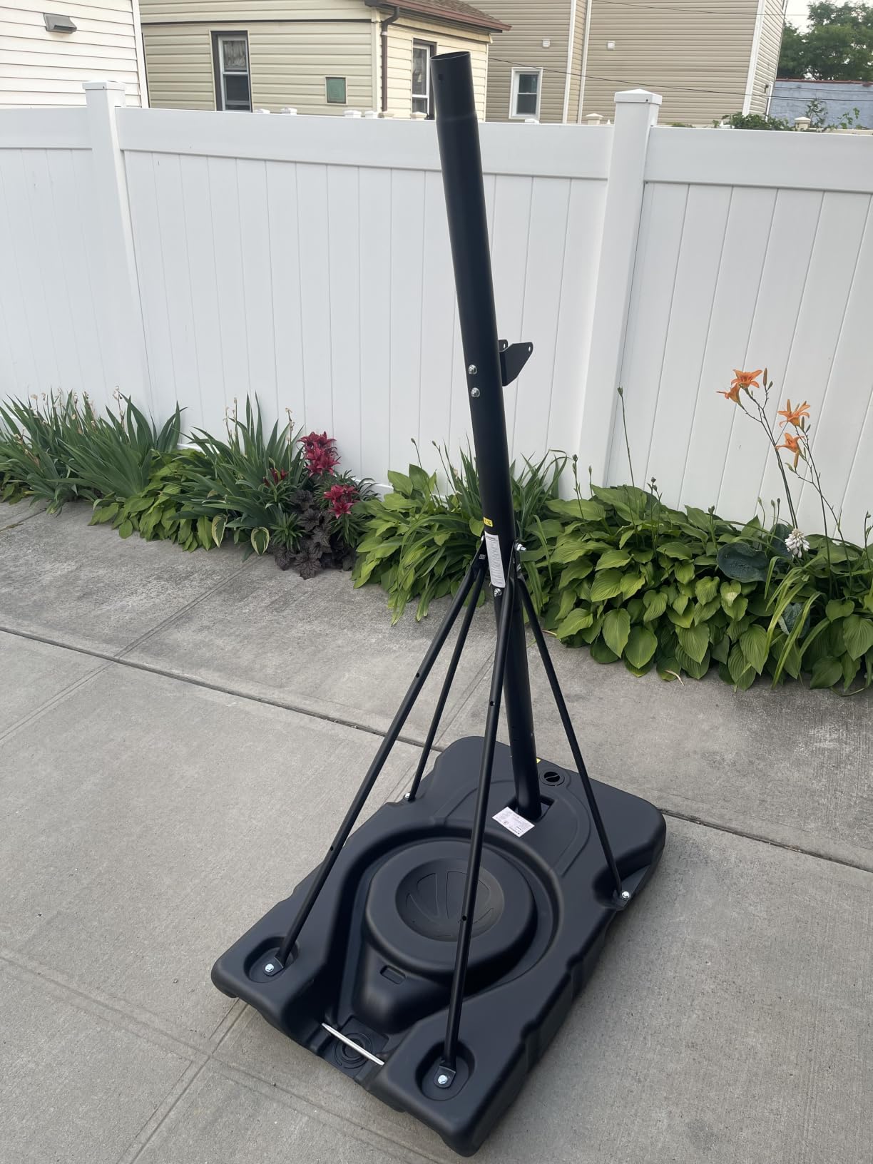 Yohood Basketball Hoop Outdoor Portable 44/48 Inch Backboard, 10ft Quickly Adjustable Basketball Goal System with Wheels for Court/Backyard/Driveway customer photo 2