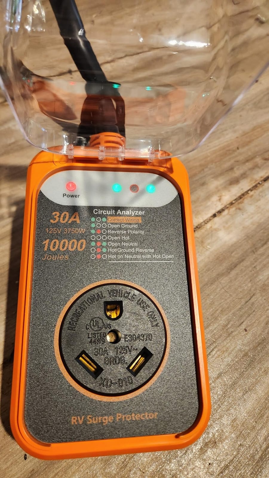 RV Surge Protector 30 Amp, 10000 Joules Circuit Analyzer for Camper | RV Adapter Plug with Waterproof Cover for Travel Trailers customer photo 1