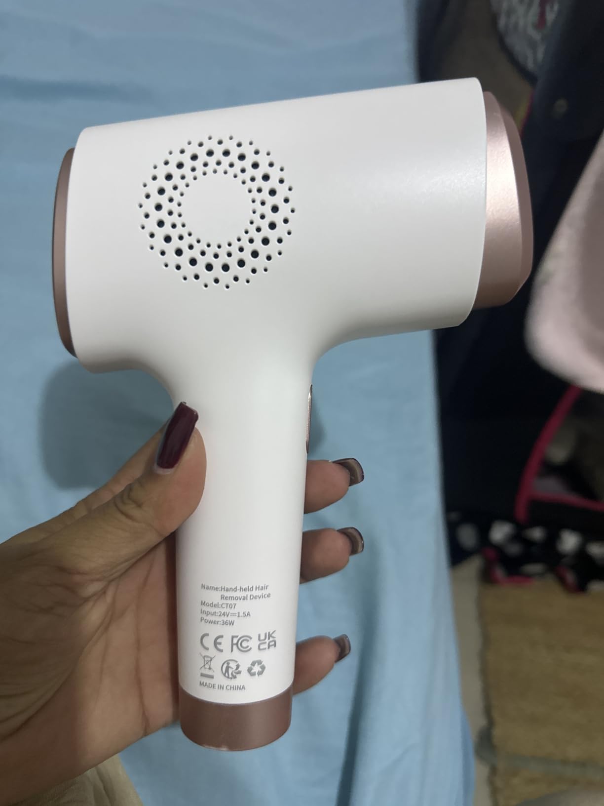 Finequin Laser Hair Removal for Women & Men, 45°F Ice-Cooling Contact, Safe & Virtually Painless Alternative to Salon IPL Hair Removal Device, Long-Lasting Hair Removal from Home, with Razor & Glasses customer photo 1