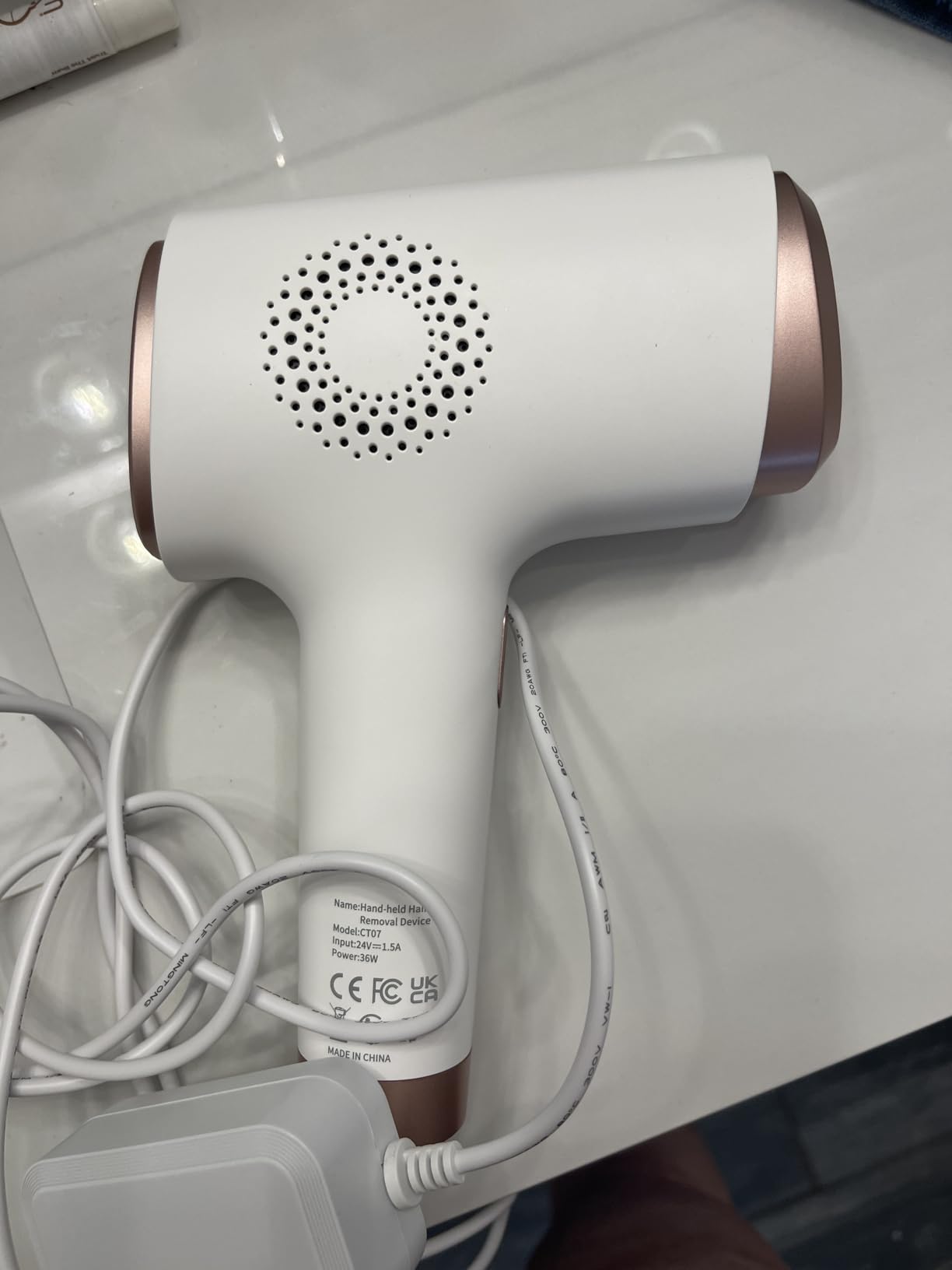Finequin Laser Hair Removal for Women & Men, 45°F Ice-Cooling Contact, Safe & Virtually Painless Alternative to Salon IPL Hair Removal Device, Long-Lasting Hair Removal from Home, with Razor & Glasses customer photo 2