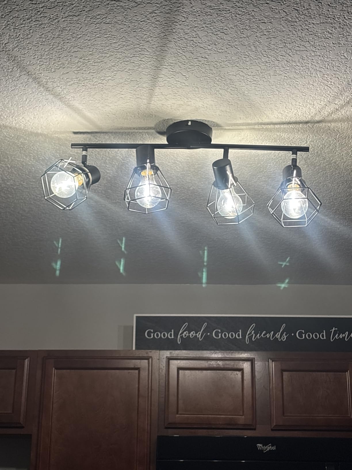 HiBay 6-Light Track Lighting, Directional Rotatable Ceiling Light Fixture | Black Farmhouse Track Spotlight for Kitchen, Bedroom, Living Room, E26 Base (Bulbs Not Included) customer photo 2